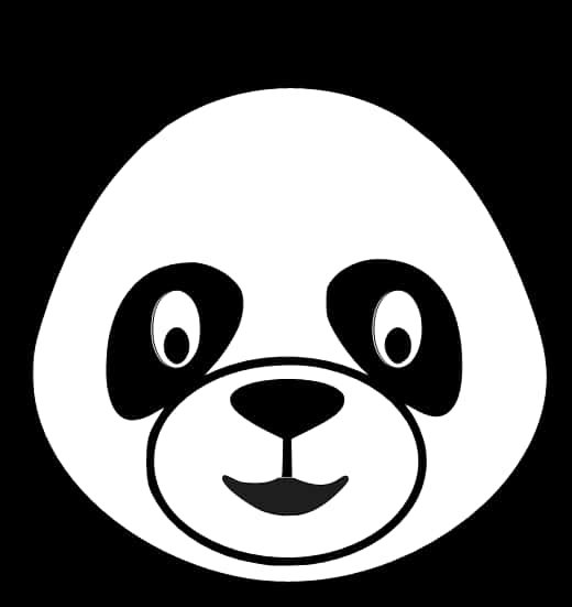 Grafică minimalistă cu față de panda Fundal
