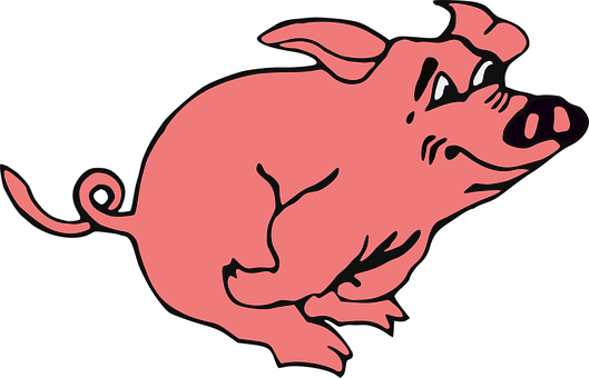 Grafică porc roz desen animat Fundal