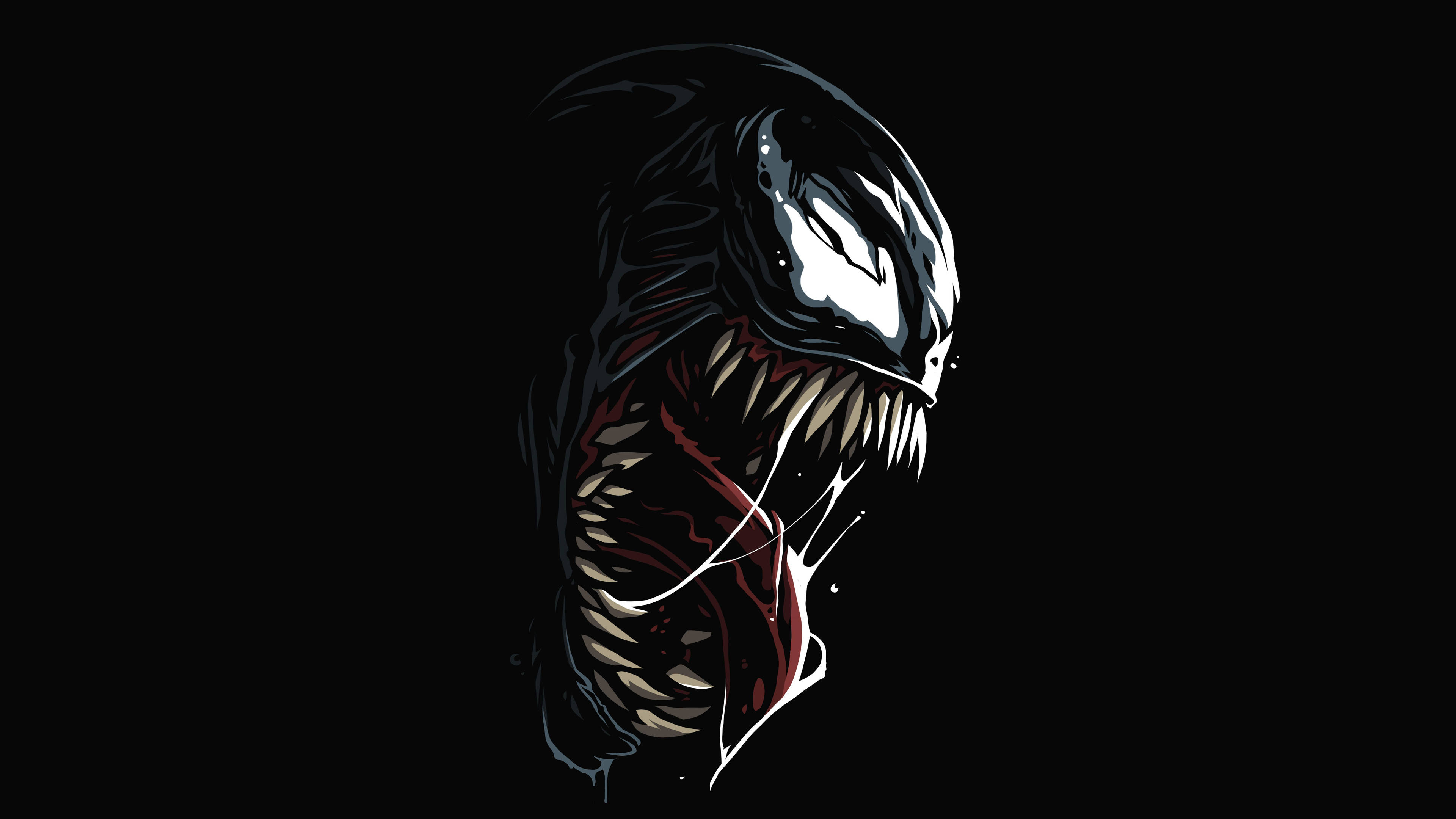 Grafică Venom 4K Ultra HD întunecată Fundal