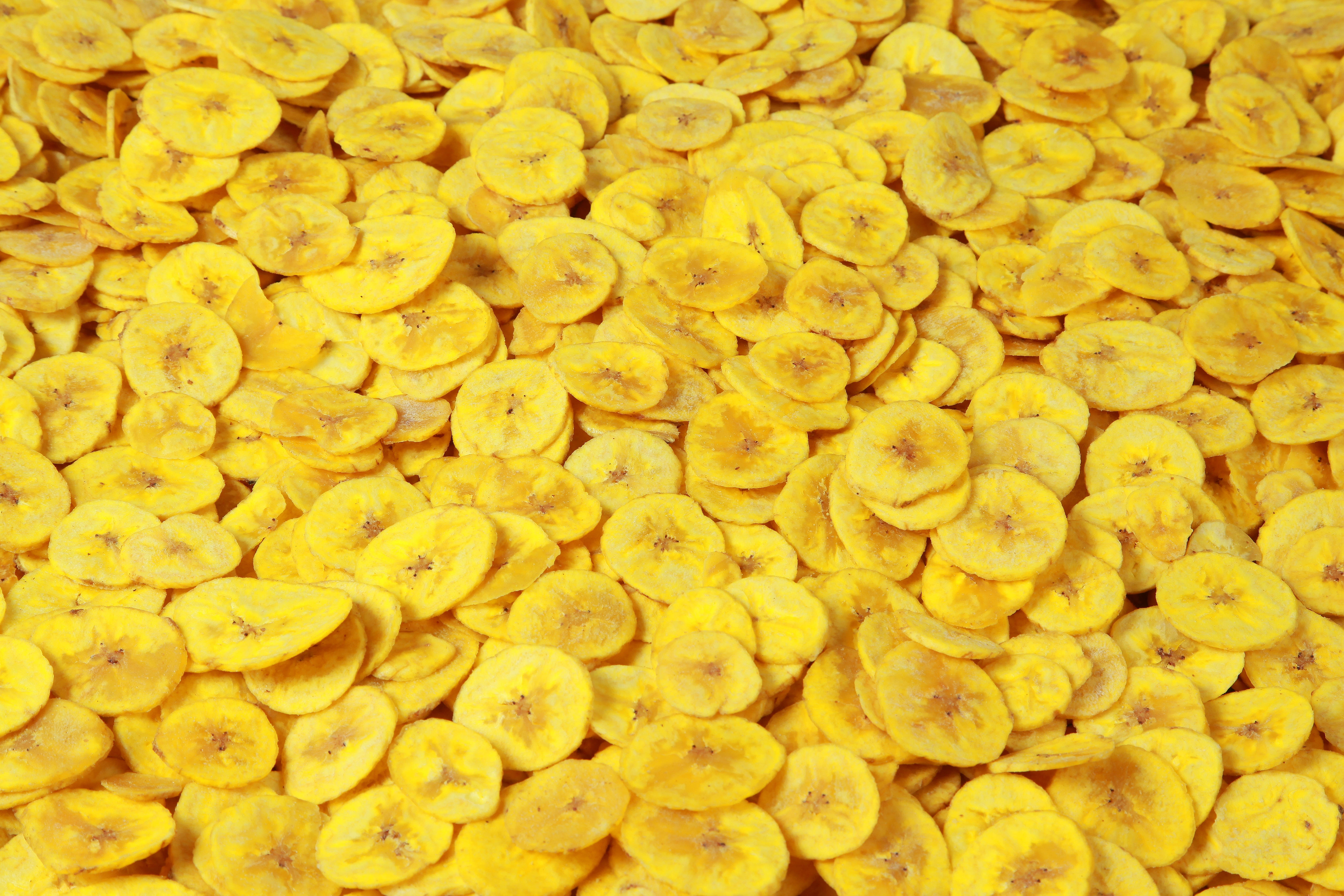 Grămadă de Chipsuri de Banane Fundal