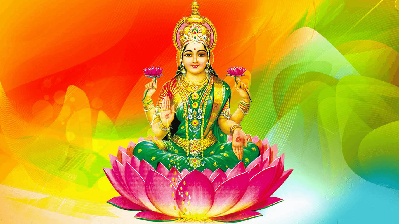 Gratia Divină a Zeiței Lakshmi Fundal