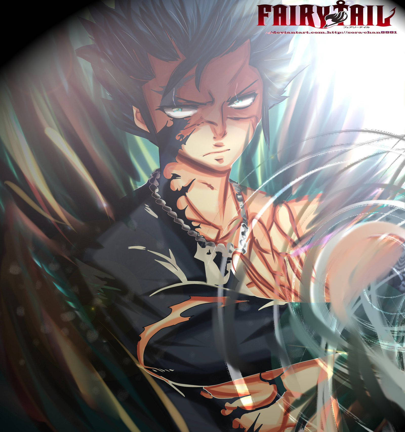 Gray Fullbuster din Demon Slayer pregătit să ucidă demoni Fundal