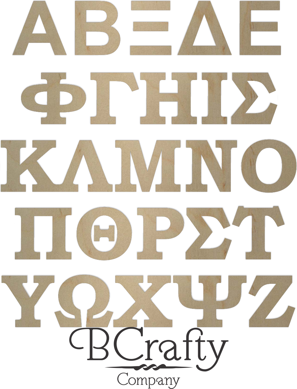 Greek Alphabet Wooden Letters Fundal