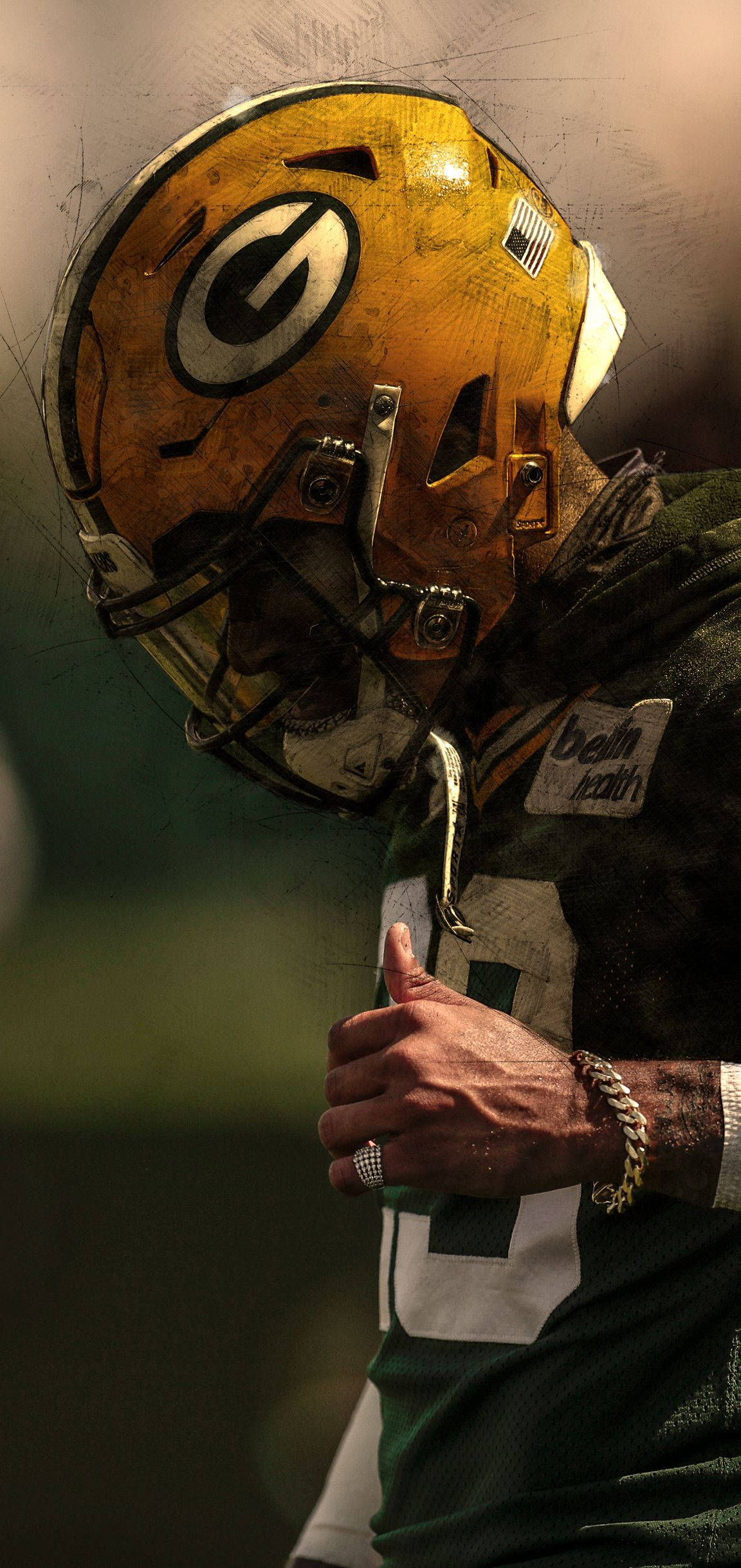 Green Bay Packers Jaire Artă Grafică Fundal