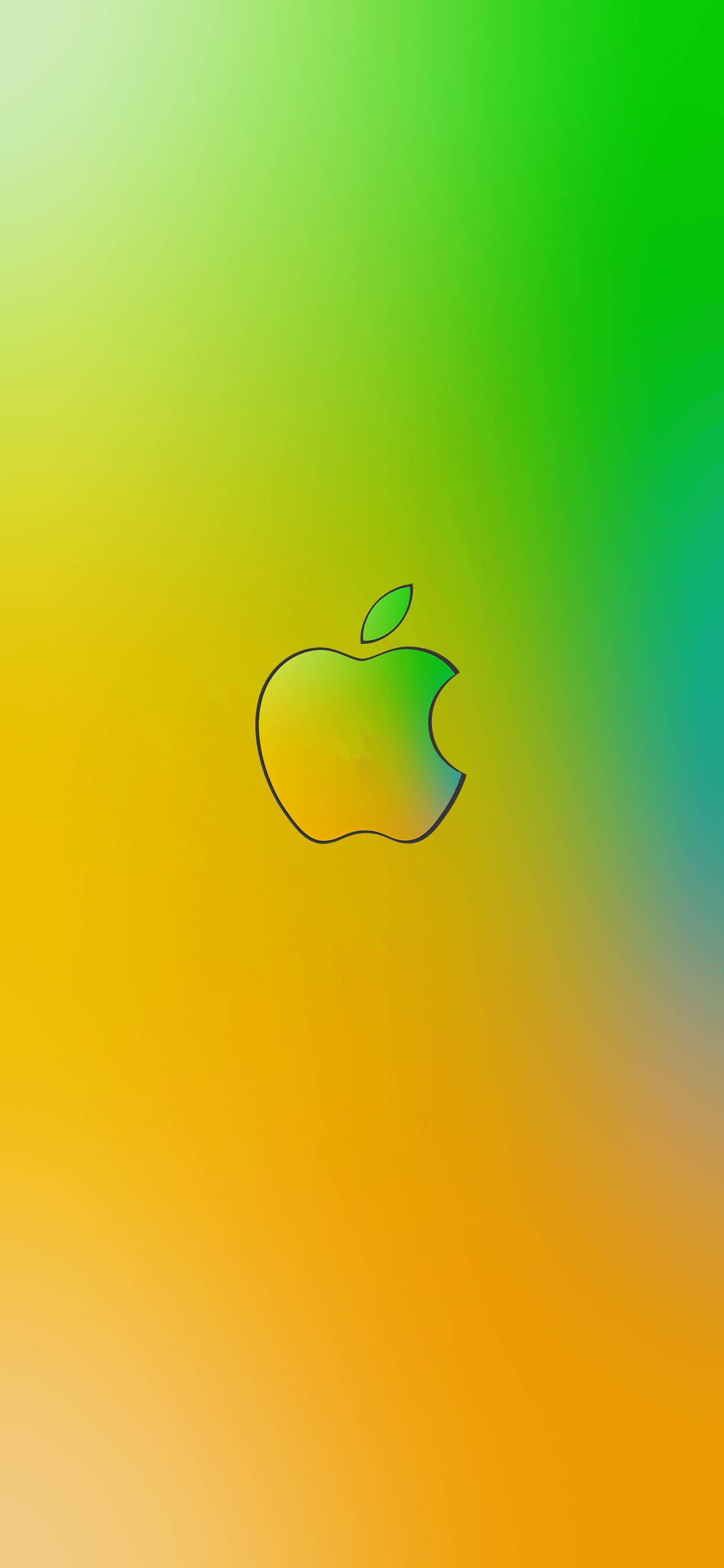 Greenish Yellow Apple Logo iPhone Fundal