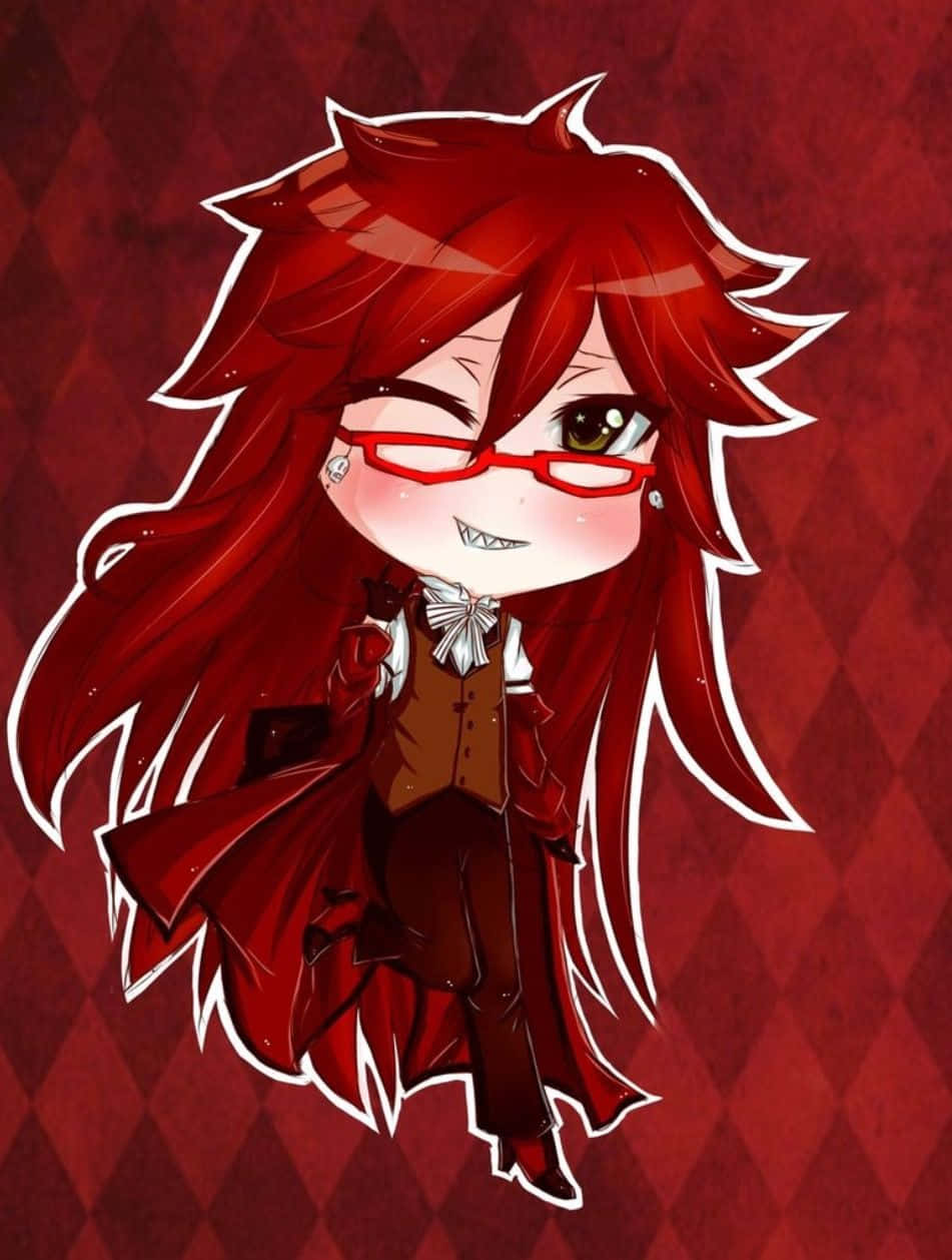 Grell Sutcliff stilat, pozând cu încredere Fundal