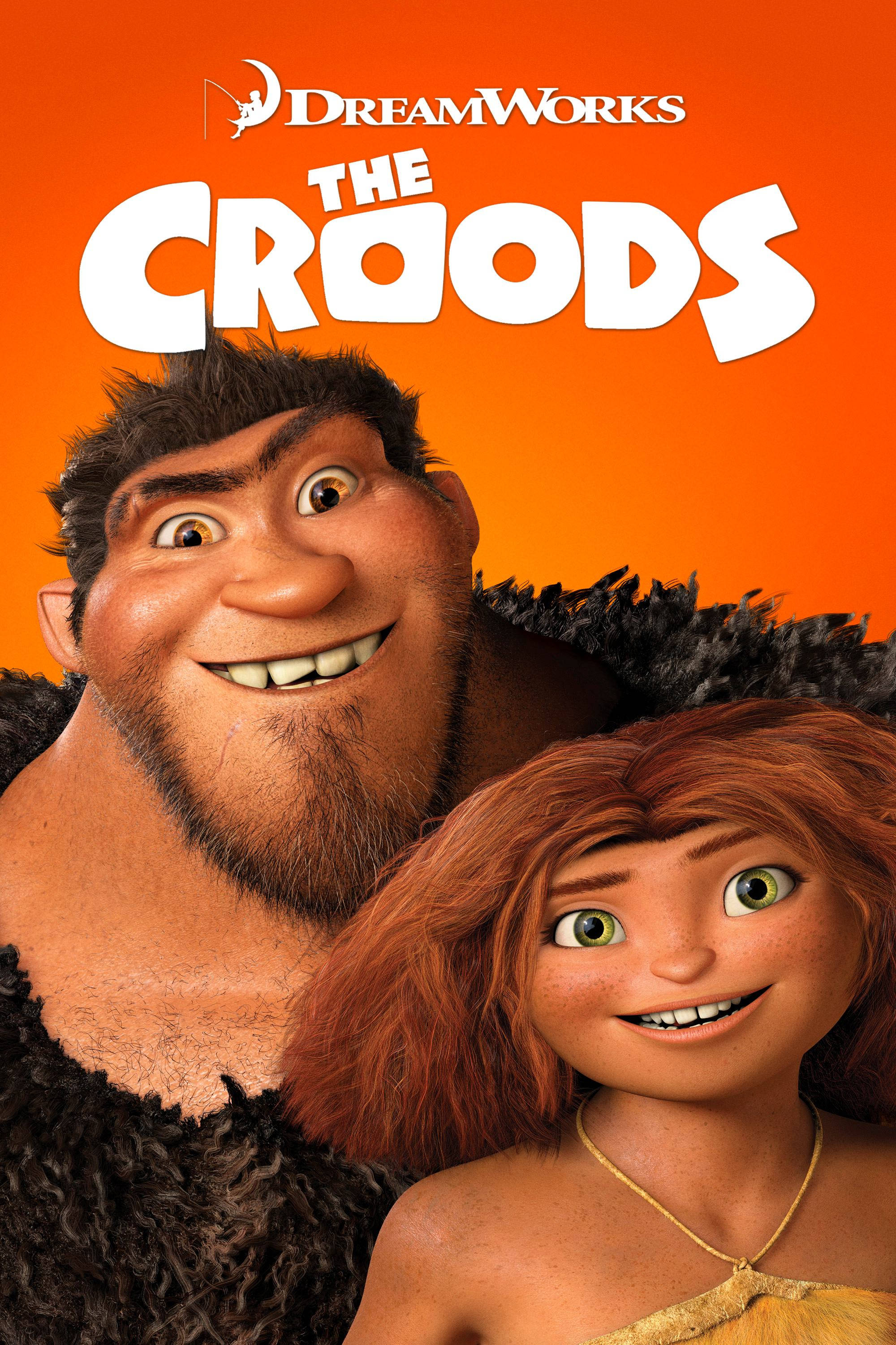 Grug și Eep din Croods se bucură de aventura lor în familie Fundal