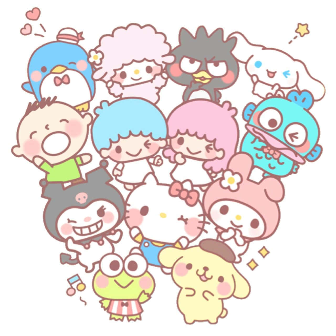 Grup de prieteni Hello Kitty Fundal