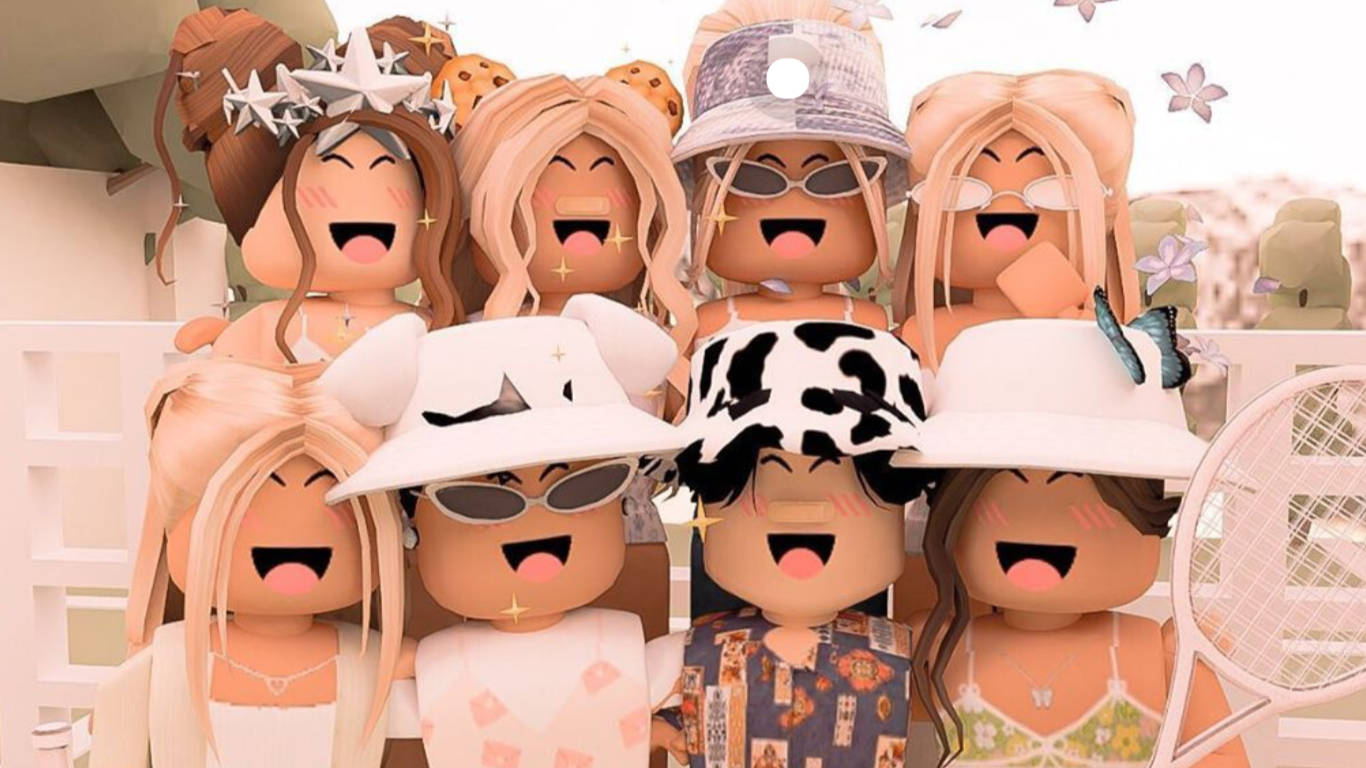 Grup estetic de fete Roblox Fundal