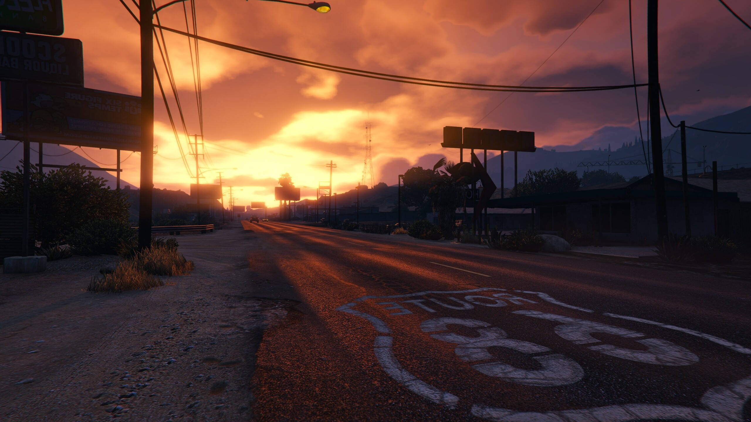 GTA 5 2560x1440 Drumul 68 Fundal
