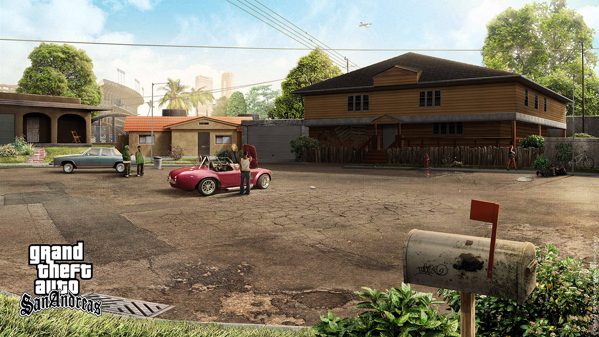GTA SA 4K Curte Mare Fundal