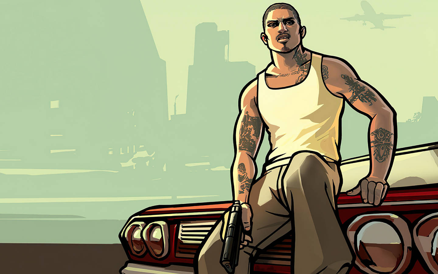 GTA SA 4K Personaj Principal Fundal