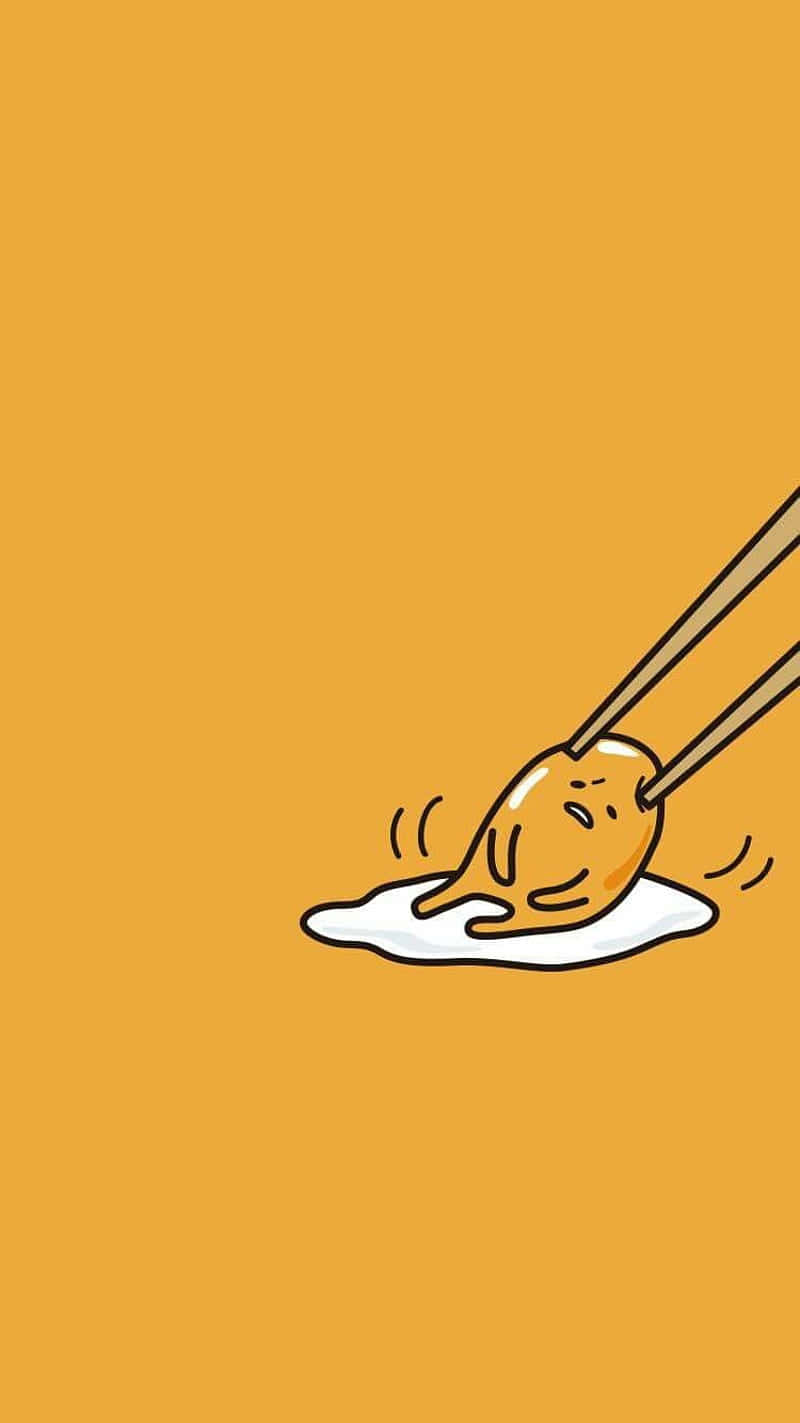 Gudetama telefon tras de bețișoare Fundal