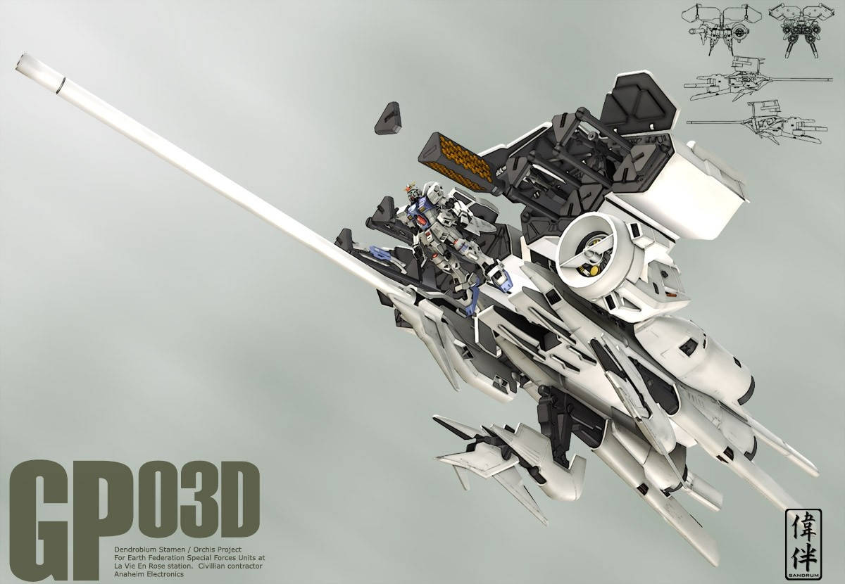 Gundam GP03D Alb Mobil Suit Gundam Fundal