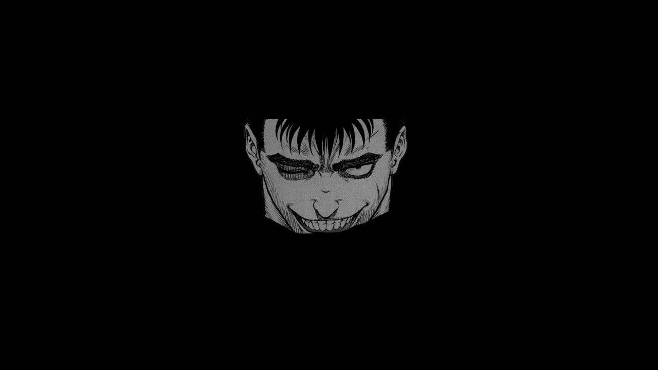 Guts din Berserk încarcă în luptă învârtind sabia sa iconică Dragon Slayer. Fundal