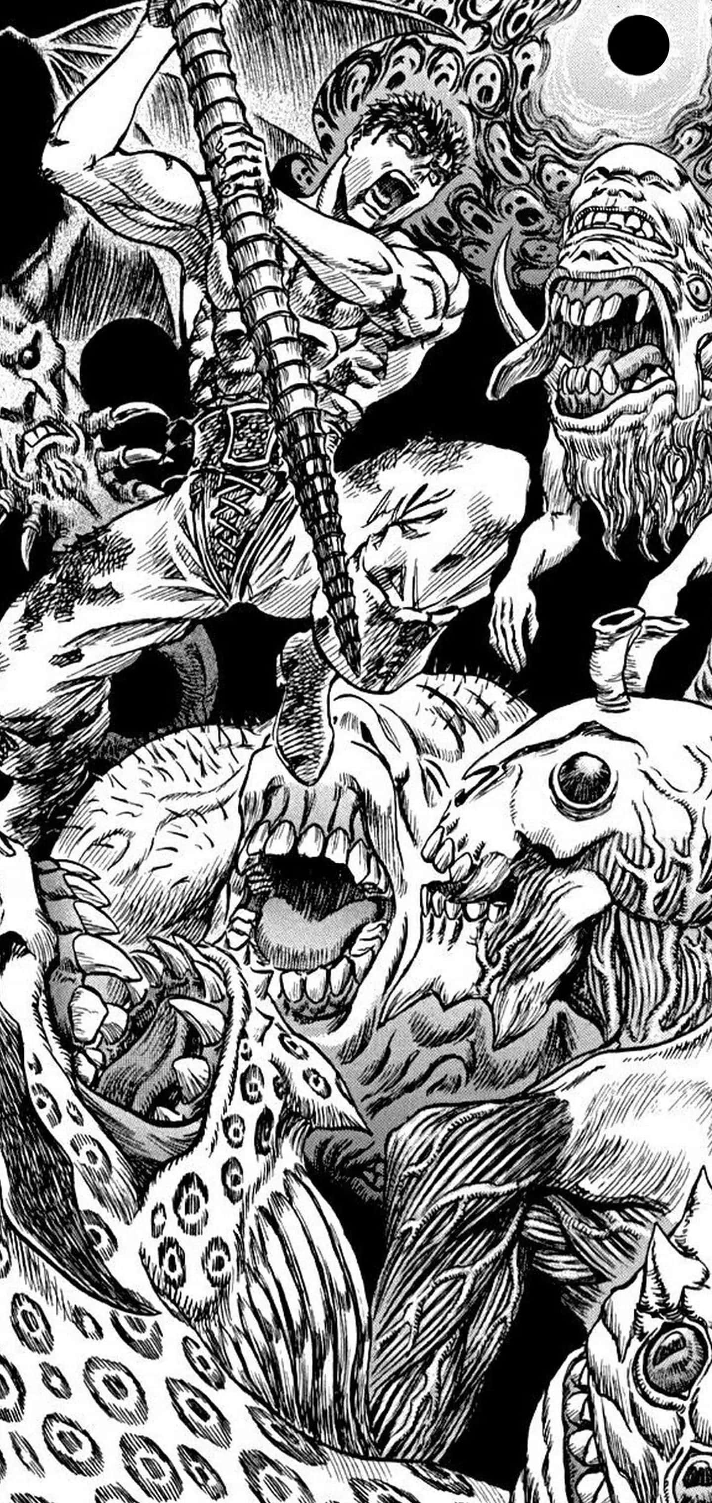 "Guts, Spadassinul Negru din Manga Berserk" Fundal