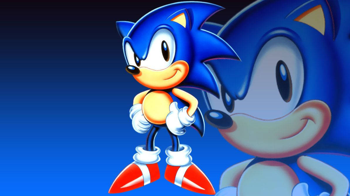 Tapet cu eroul supersonic Sonic și viteza sa supersonică. — Sonic Fundal