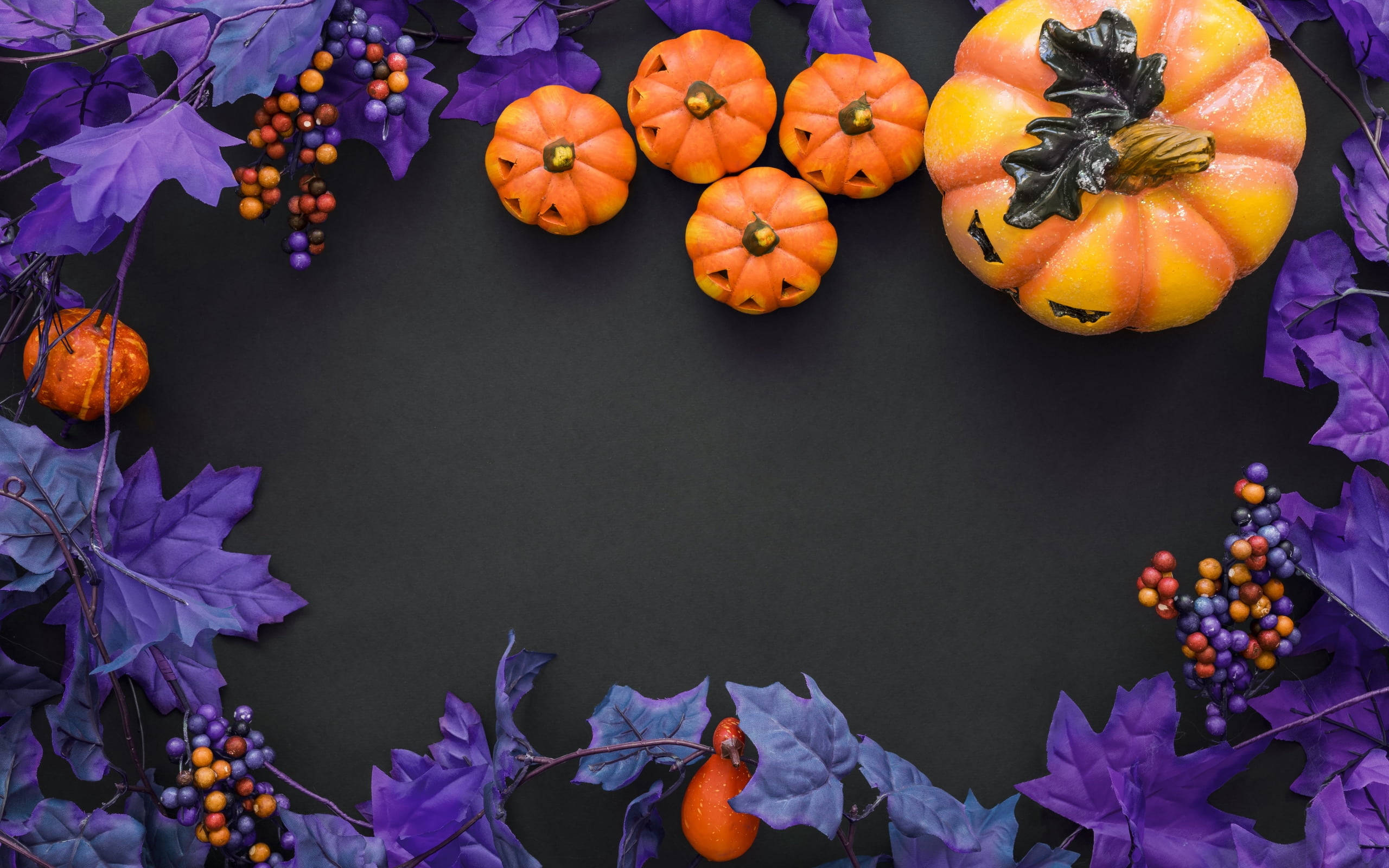 Halloween mov drăguț și estetic Fundal