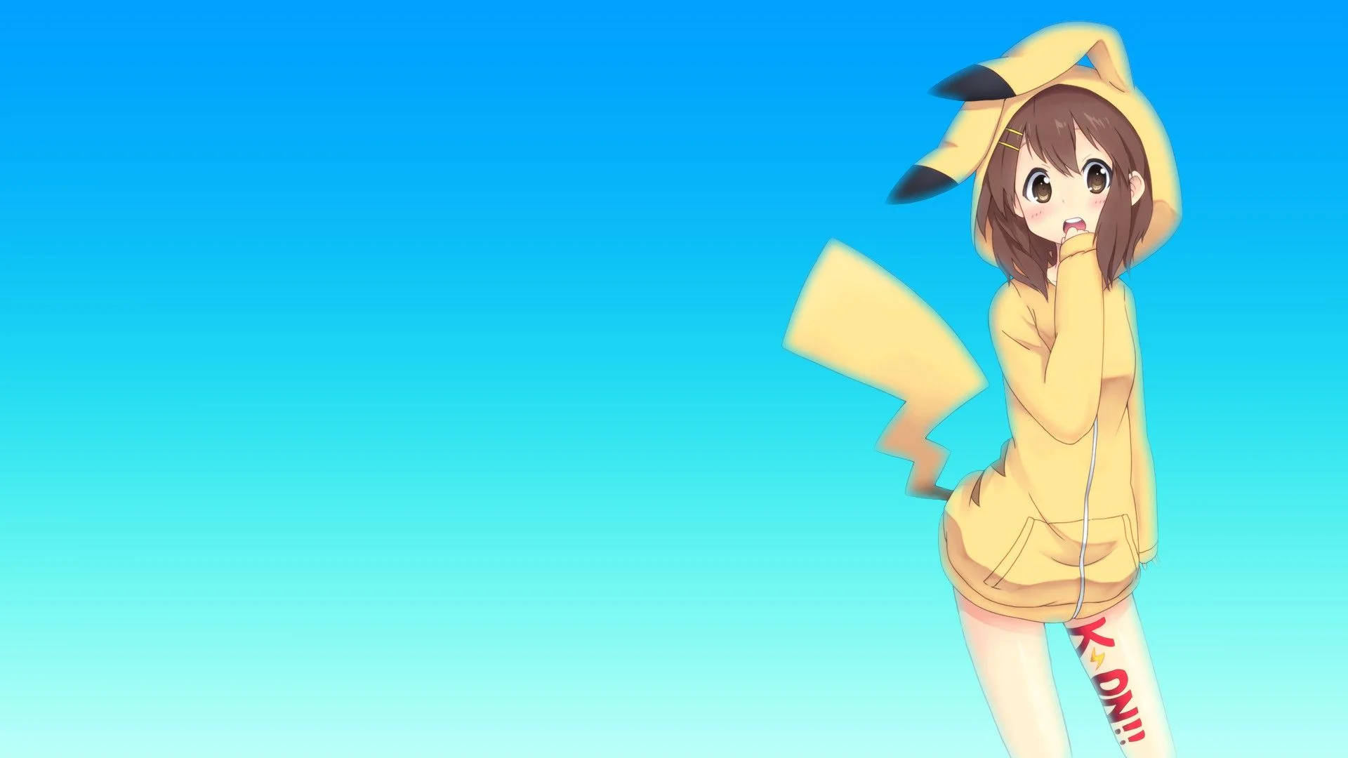 Hanorac cu fată anime Pikachu Fundal