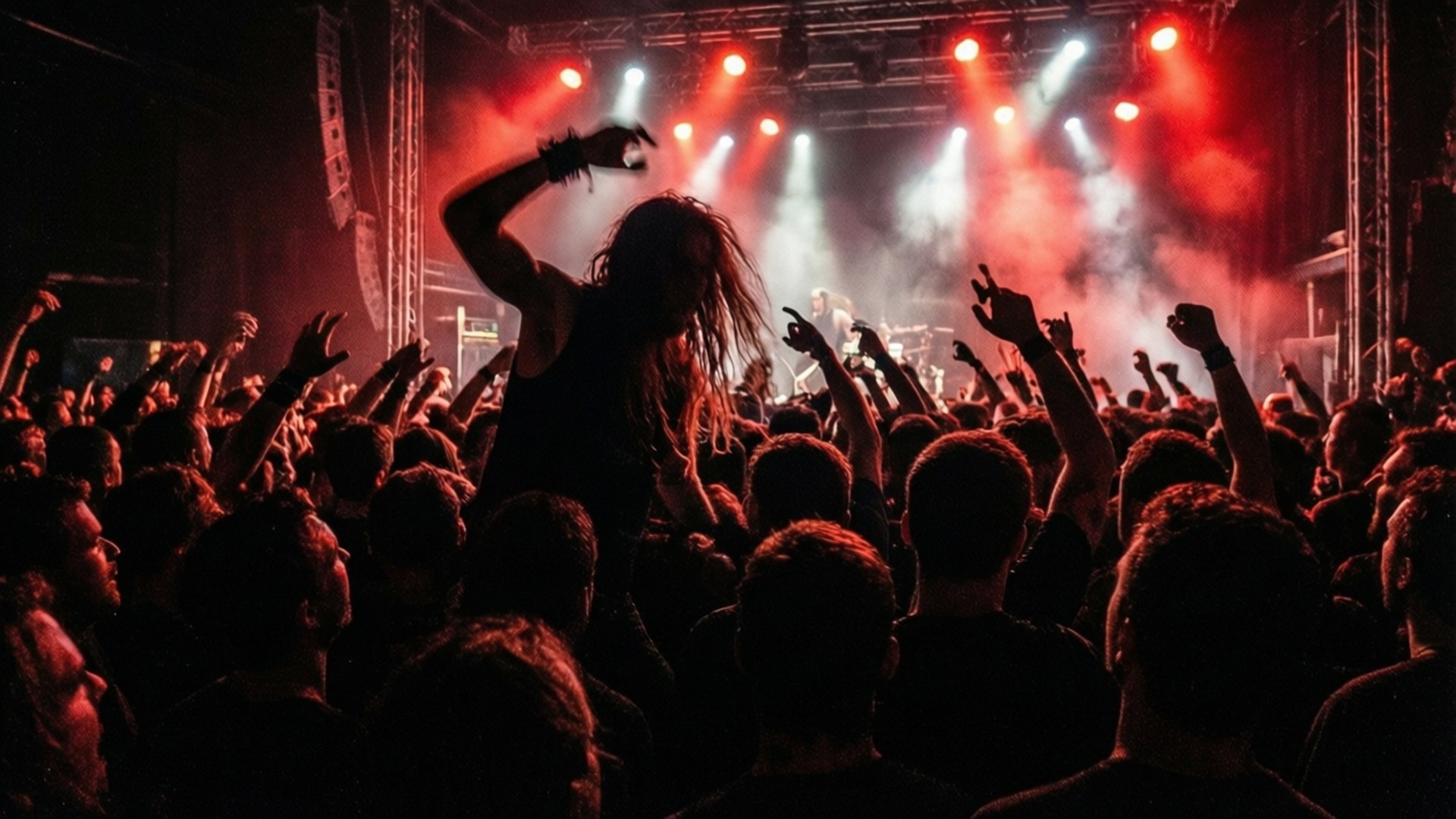 Haos în Mosh Pit Fundal