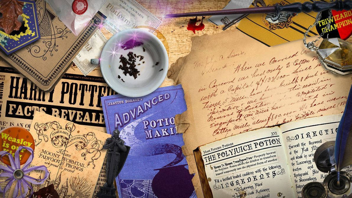 Harry Potter Estetică Carte de Poțiuni Fundal