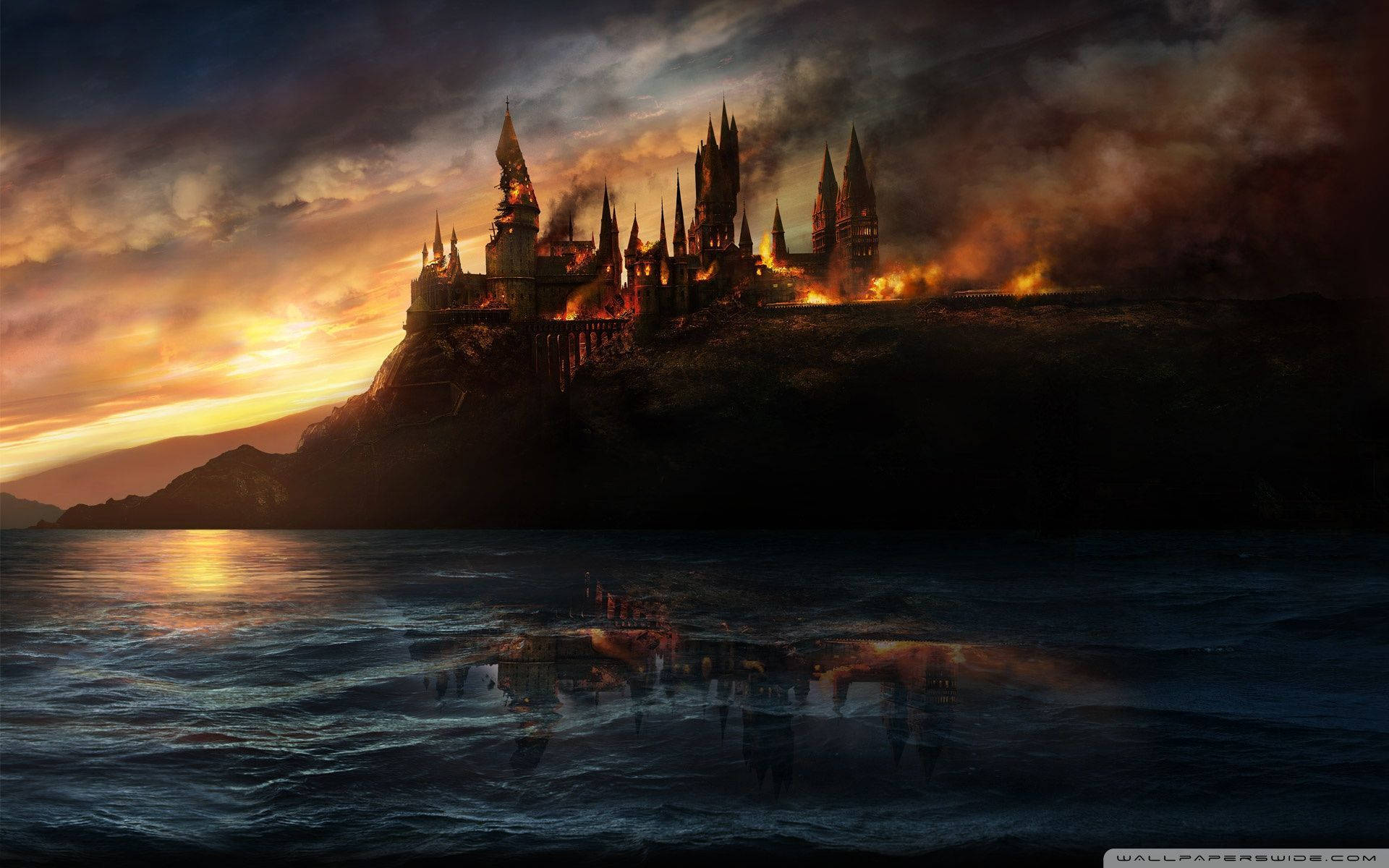 Harry Potter Hogwarts în Flăcări Fundal
