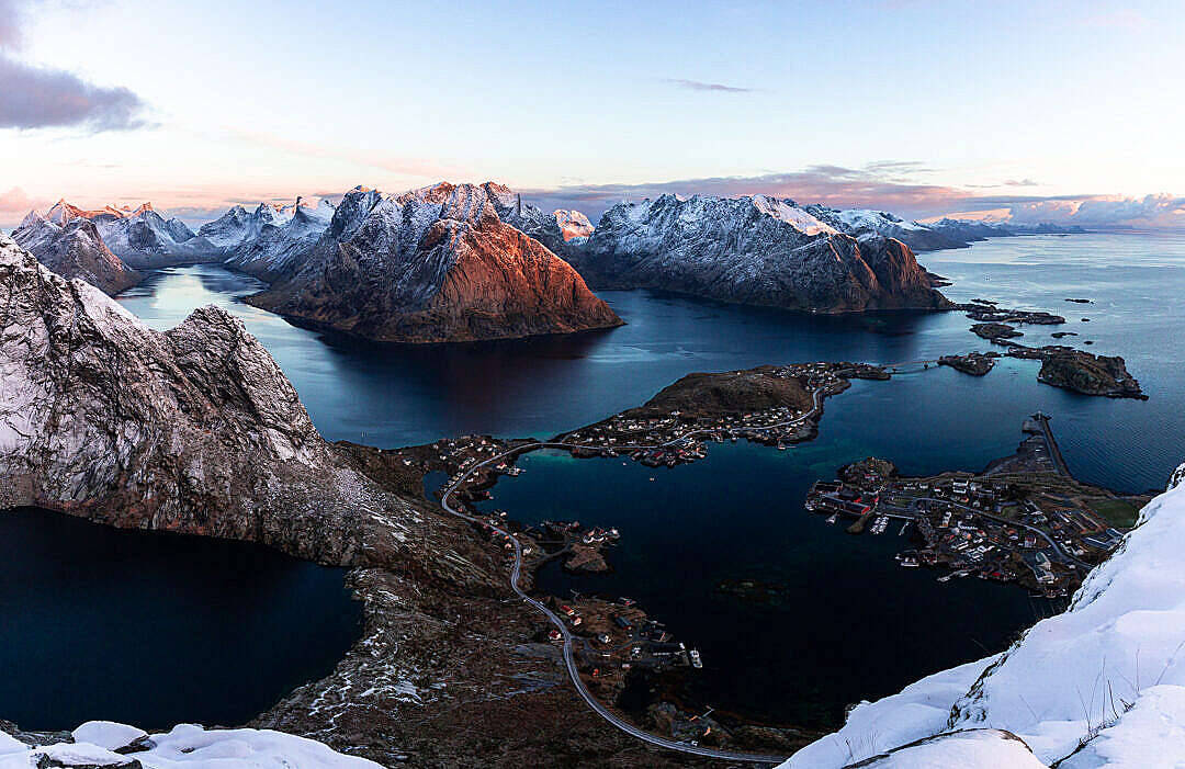 HD Peisaj cu Insule Montane Fundal