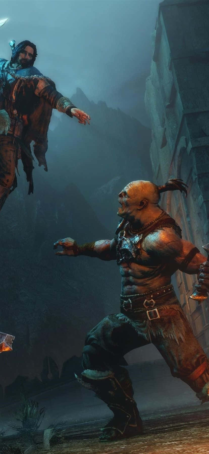 Fond de ecran HD Shadow Of Mordor Jump Attack Fundal