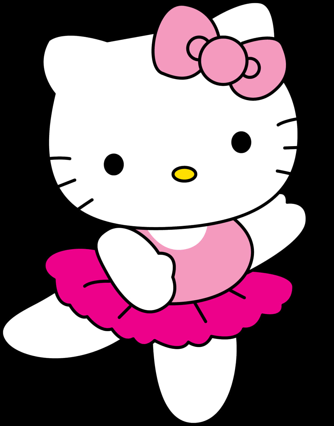 Hello Kitty Balerină Vector Fundal