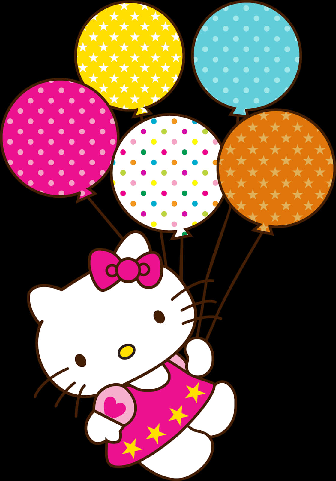 Hello Kitty cu baloane Fundal