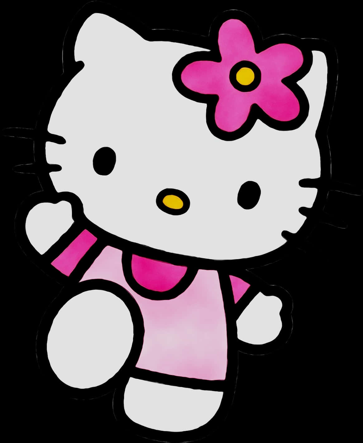 Hello Kitty Floare Roz Fundal
