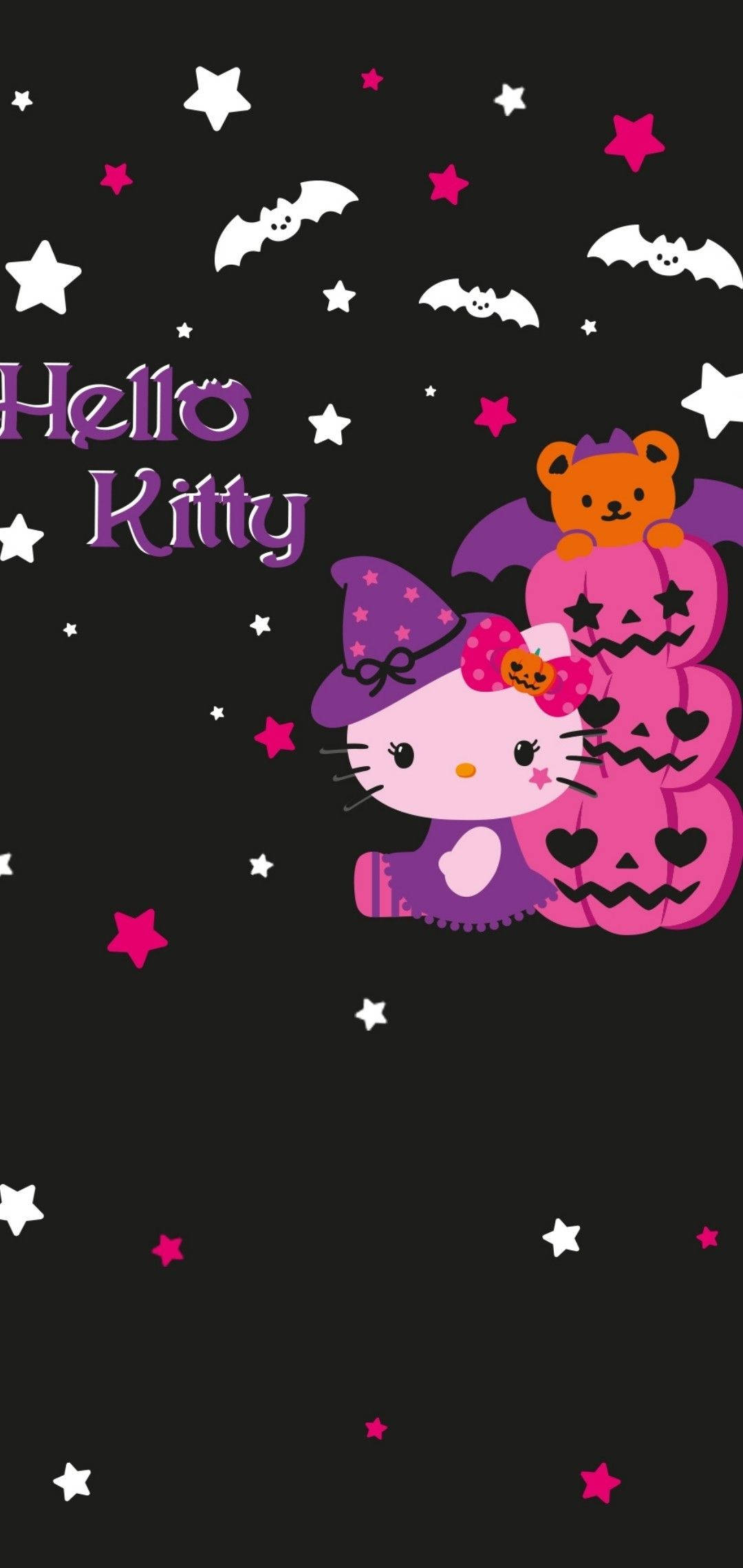 Hello Kitty Halloween Jack O'Lanterns Roz Fundal