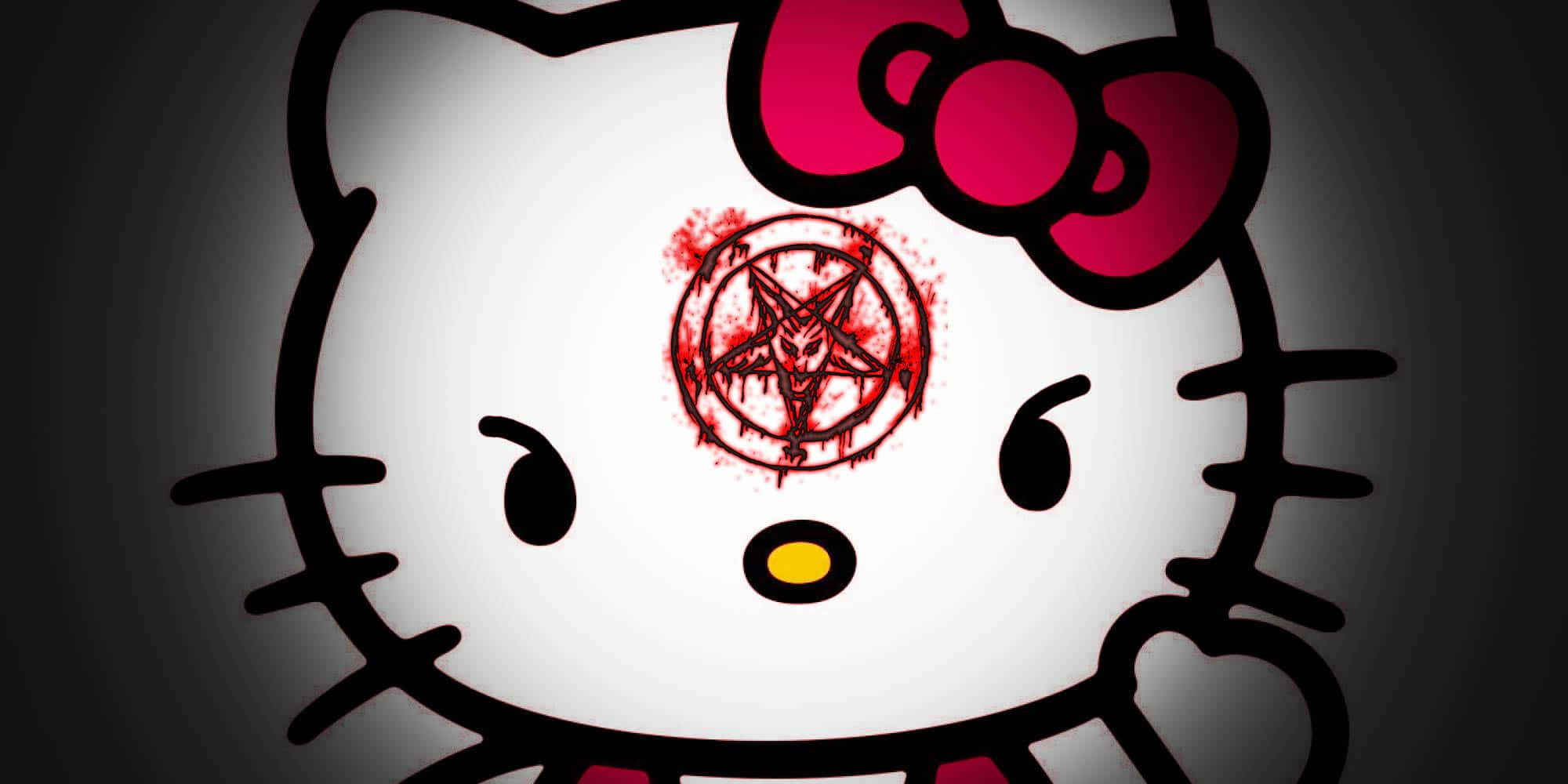 Hello Kitty Halloween Semn Însângerat Fundal