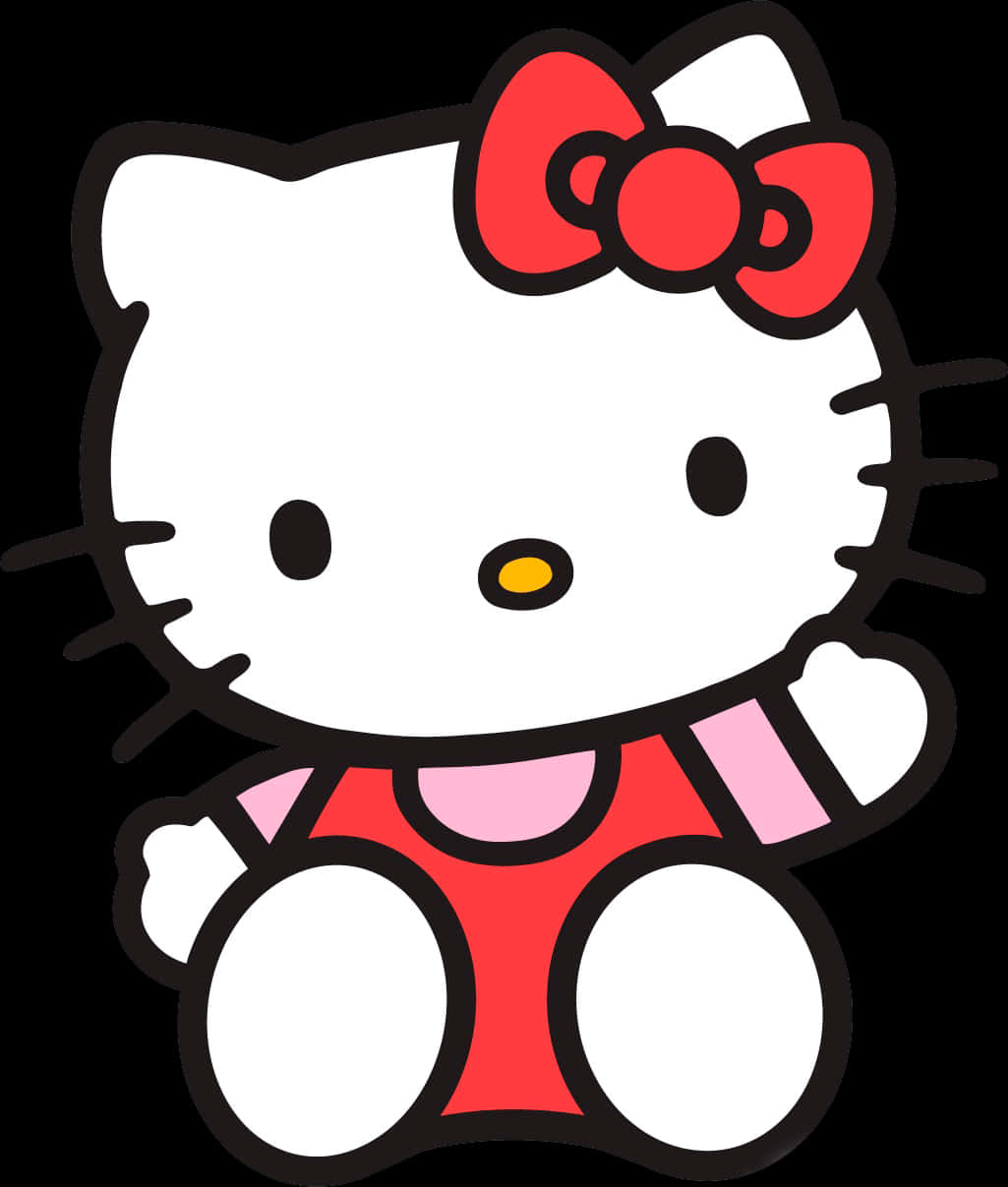 Hello Kitty în Poziție Clasică Fundal