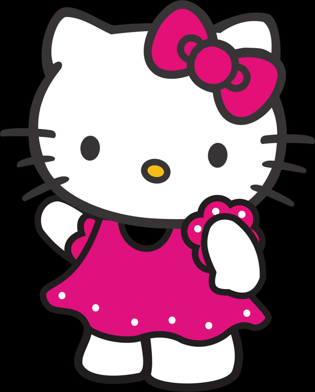 Hello Kitty în rochie roz Fundal
