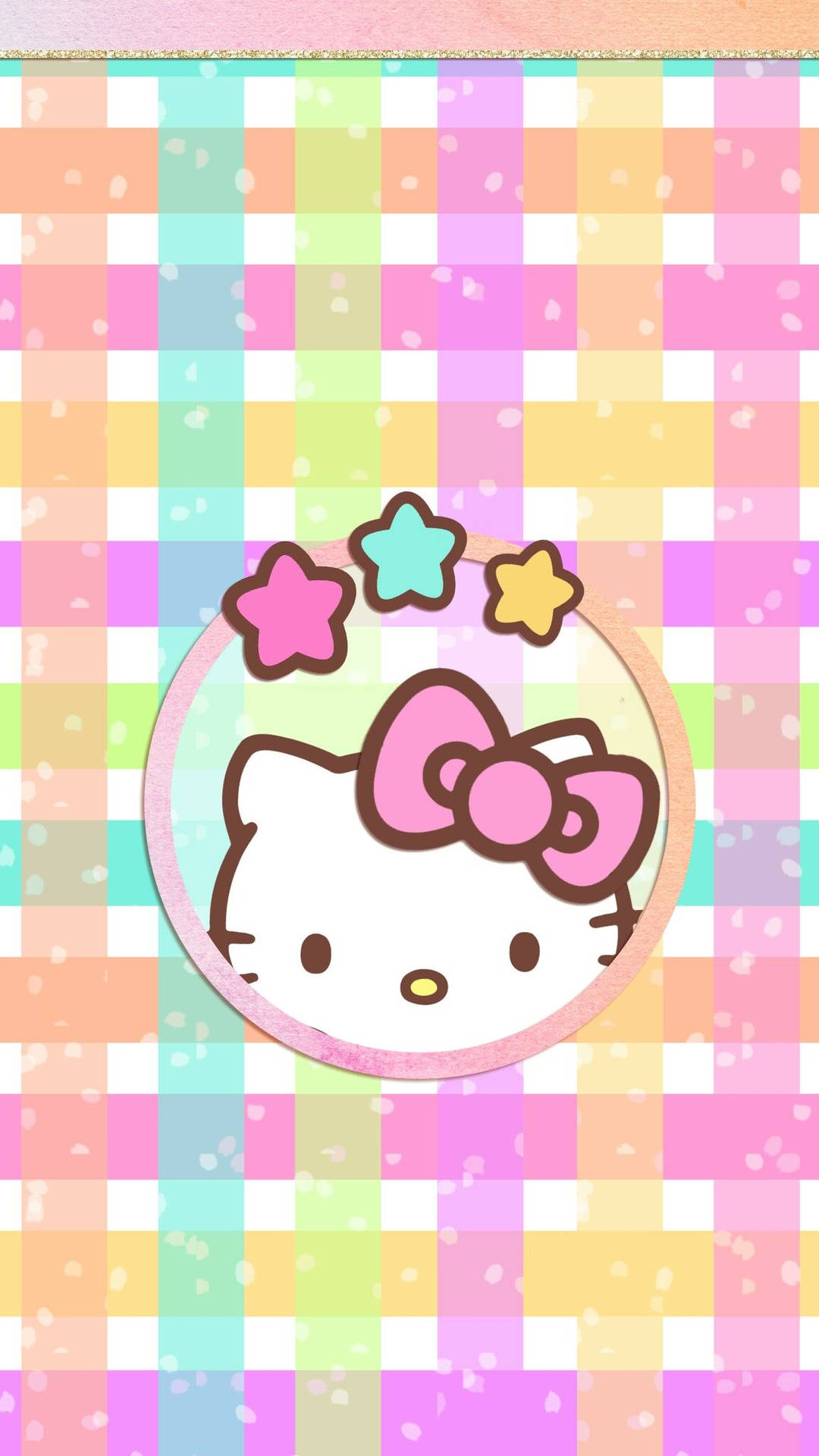 Fundal de perete cu Hello Kitty kawaii țesut în culori pastelate. — Kawaii Fundal