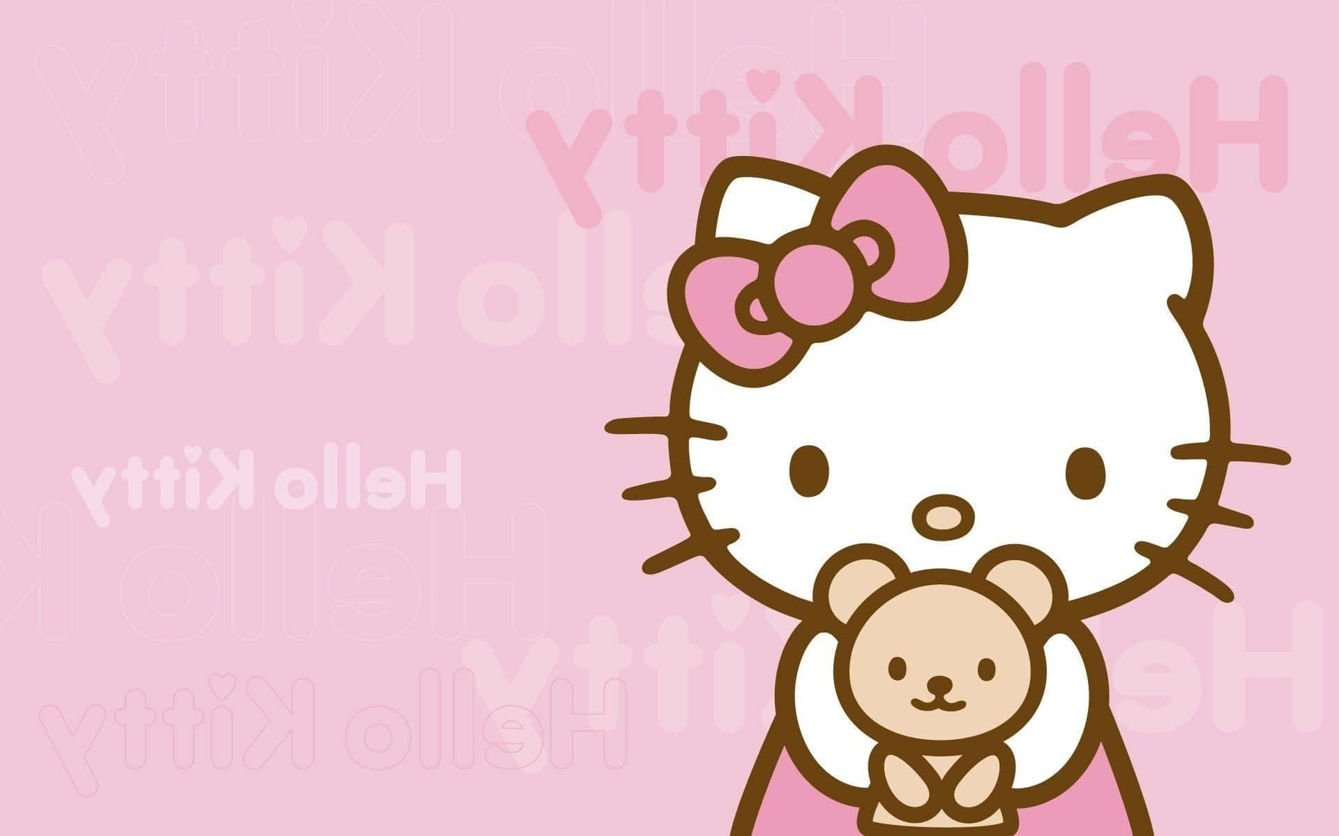Hello Kitty pe fundal cu numele inversat Fundal