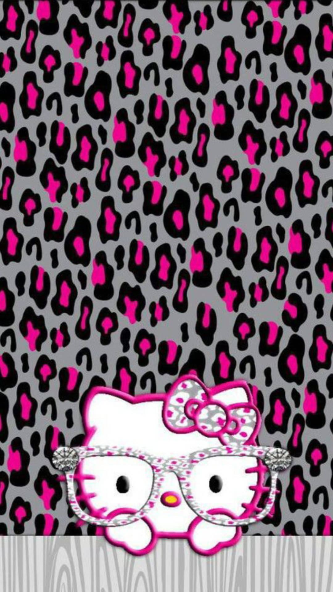 Hello Kitty pe imprimeu drăguț de leopard Fundal