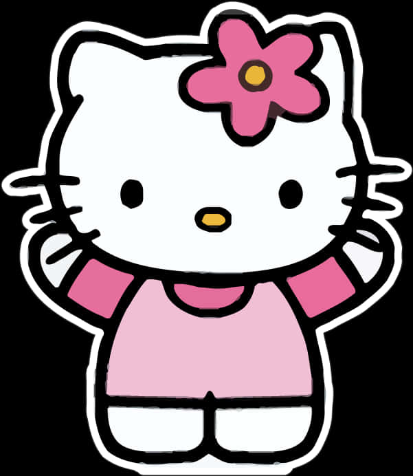 Hello Kitty Poza Clasică Fundal