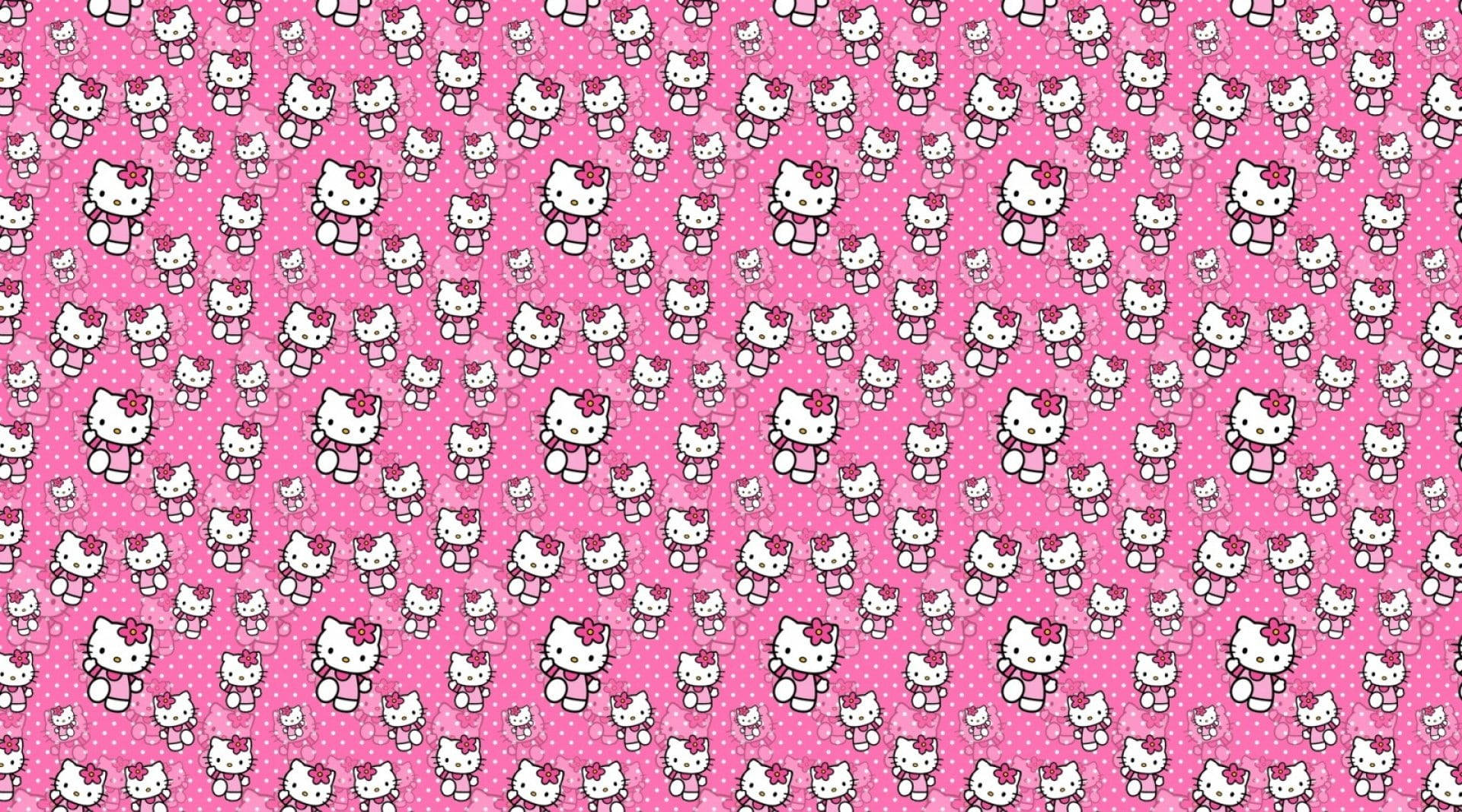 Hello Kitty roz care merge cu grafică încărcată Fundal