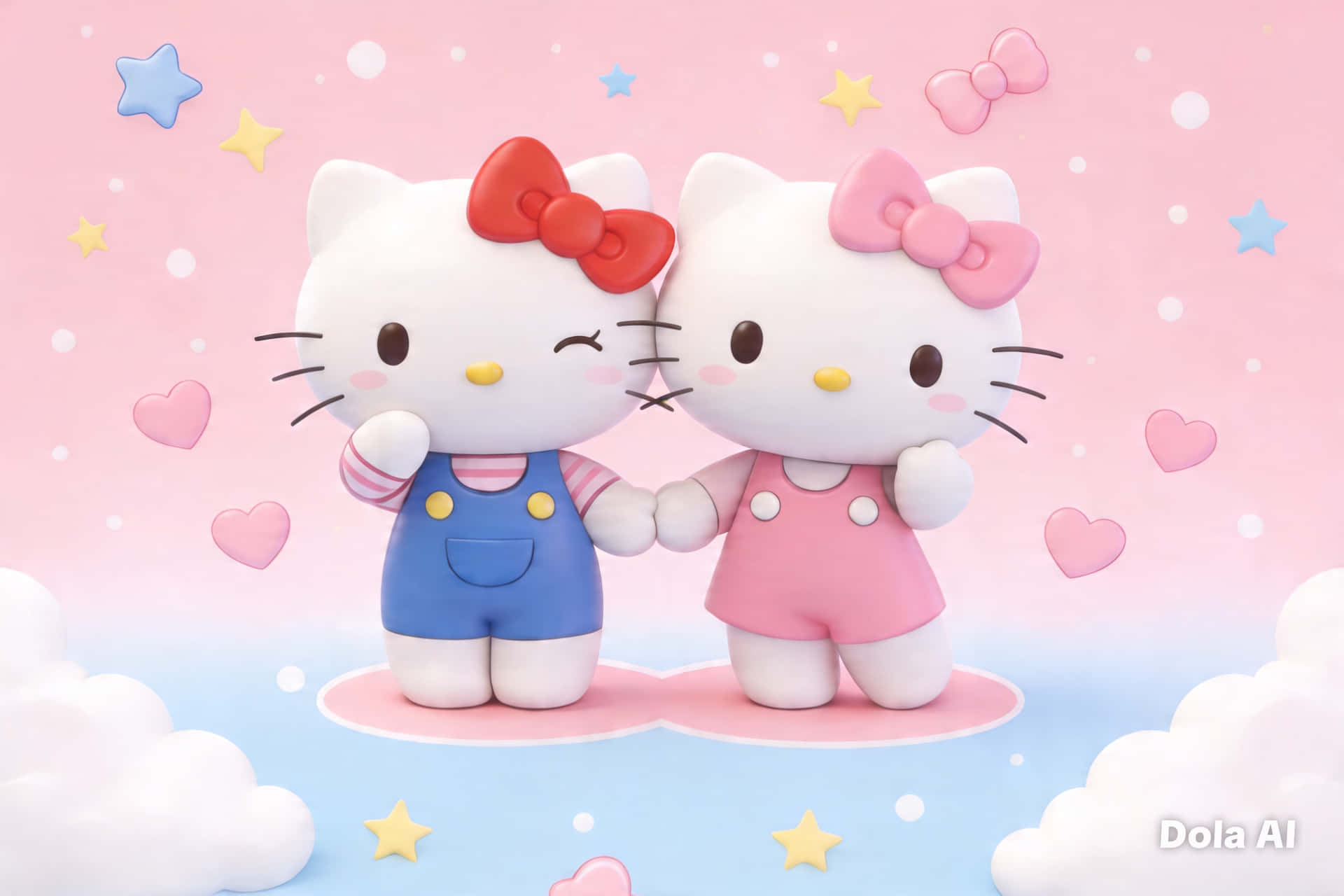 Hello Kitty și Mimmy Fundal
