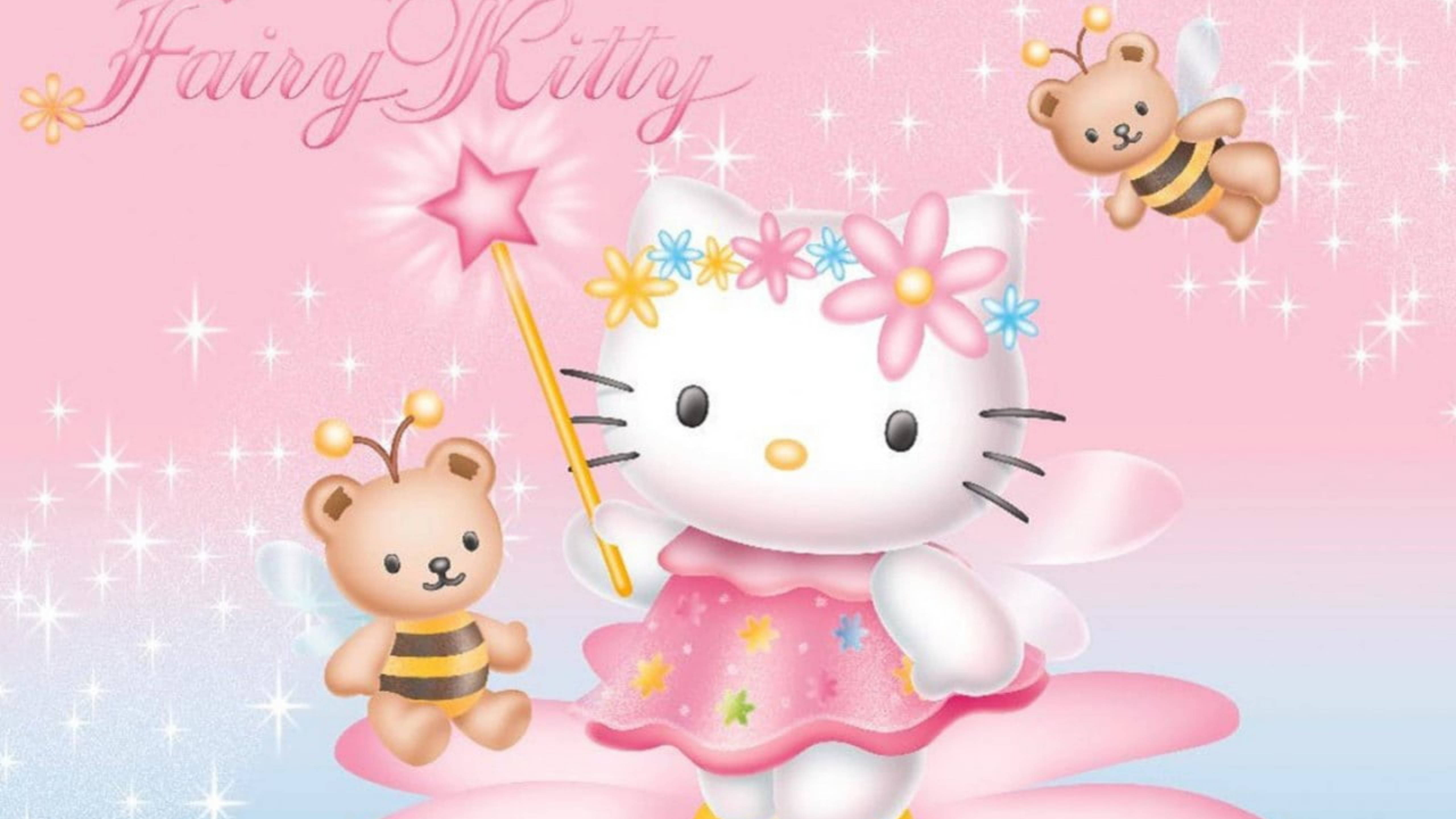 Hello Kitty Zâna Roz Fundal