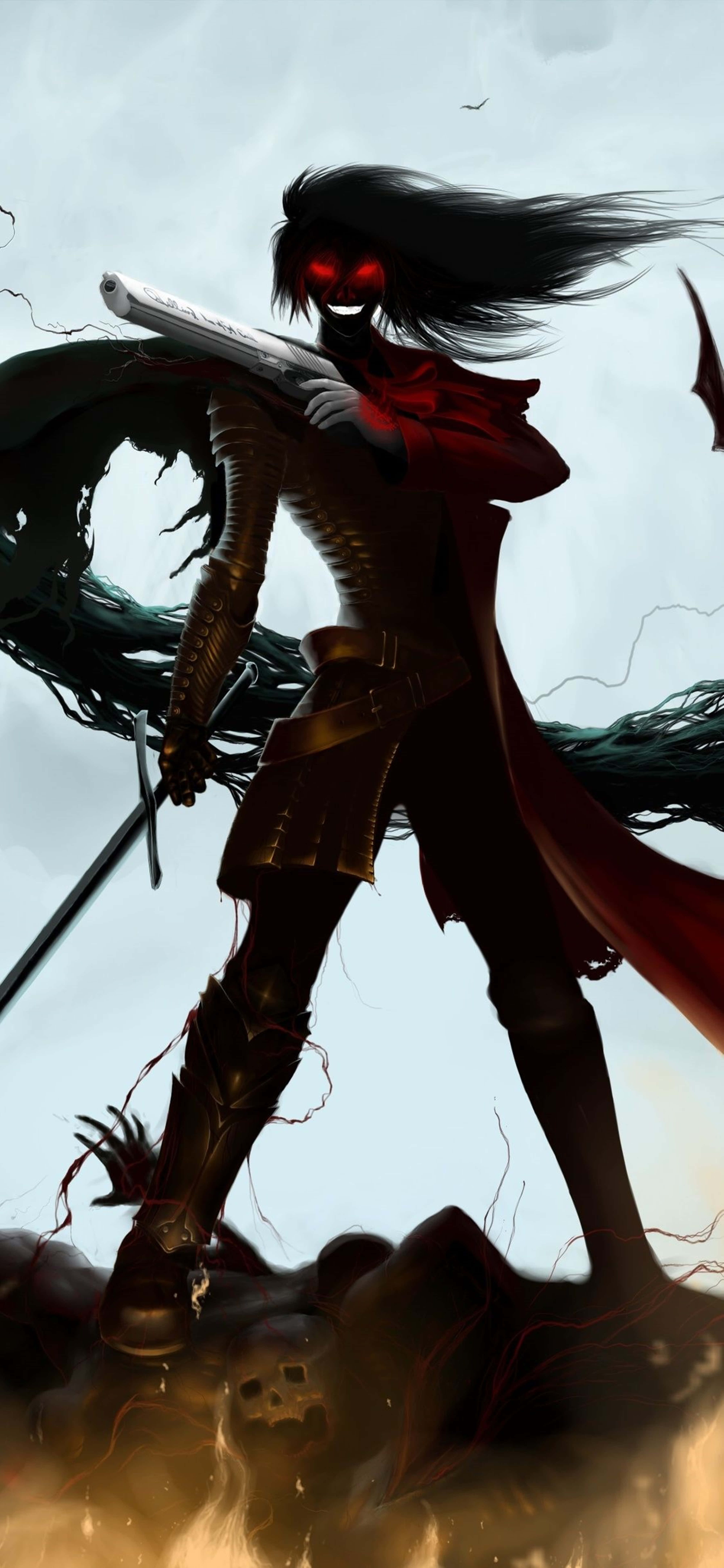 Hellsing Ultimate: Confrontare intensă în rezoluție 4K Fundal