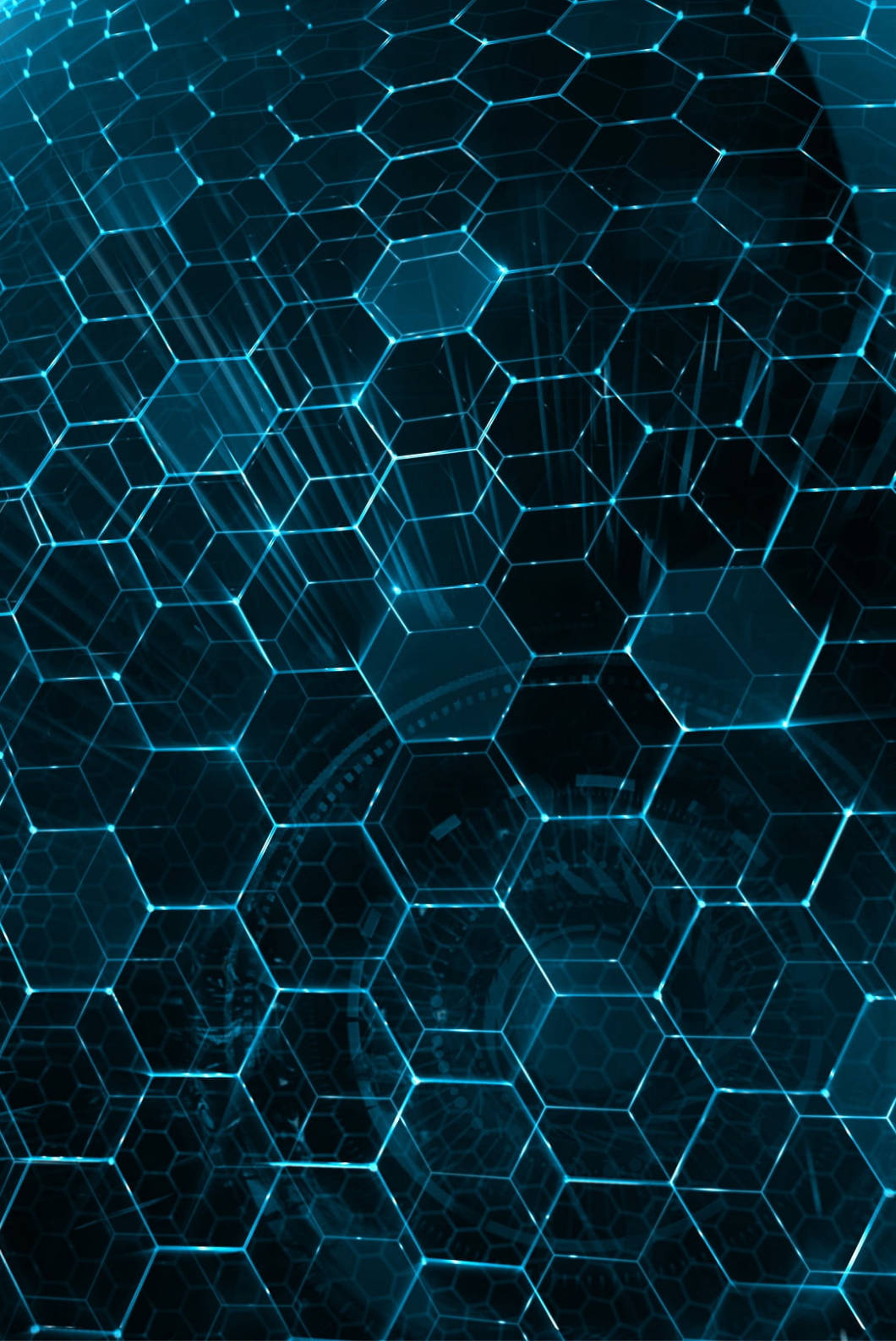 Hexagon albastru iPhone 4s Fundal