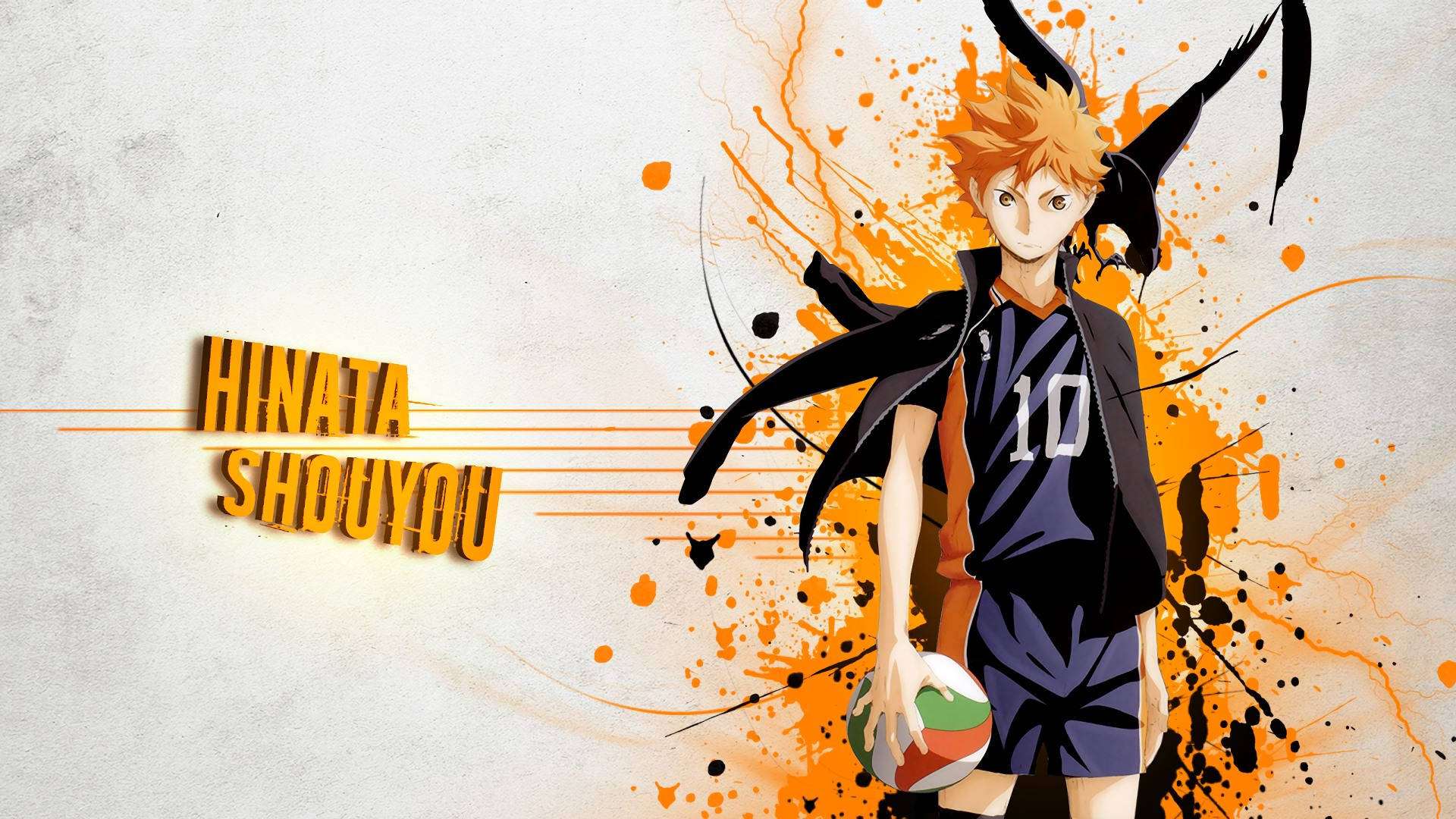 Hinata Shouyou Haikyuu Estetică Portocalie Fundal