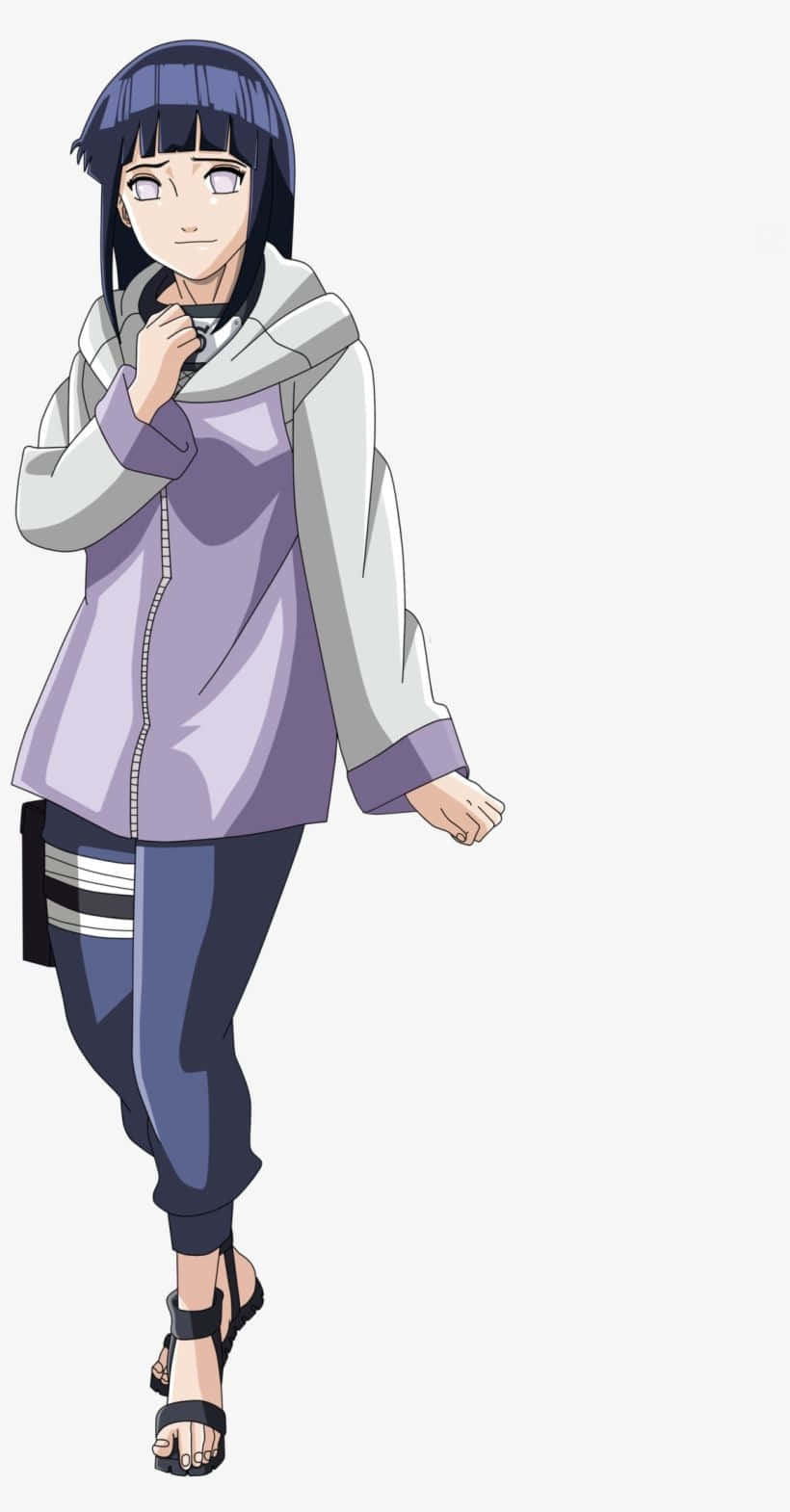 Hinata Uzumaki cu mâna pe piept Fundal