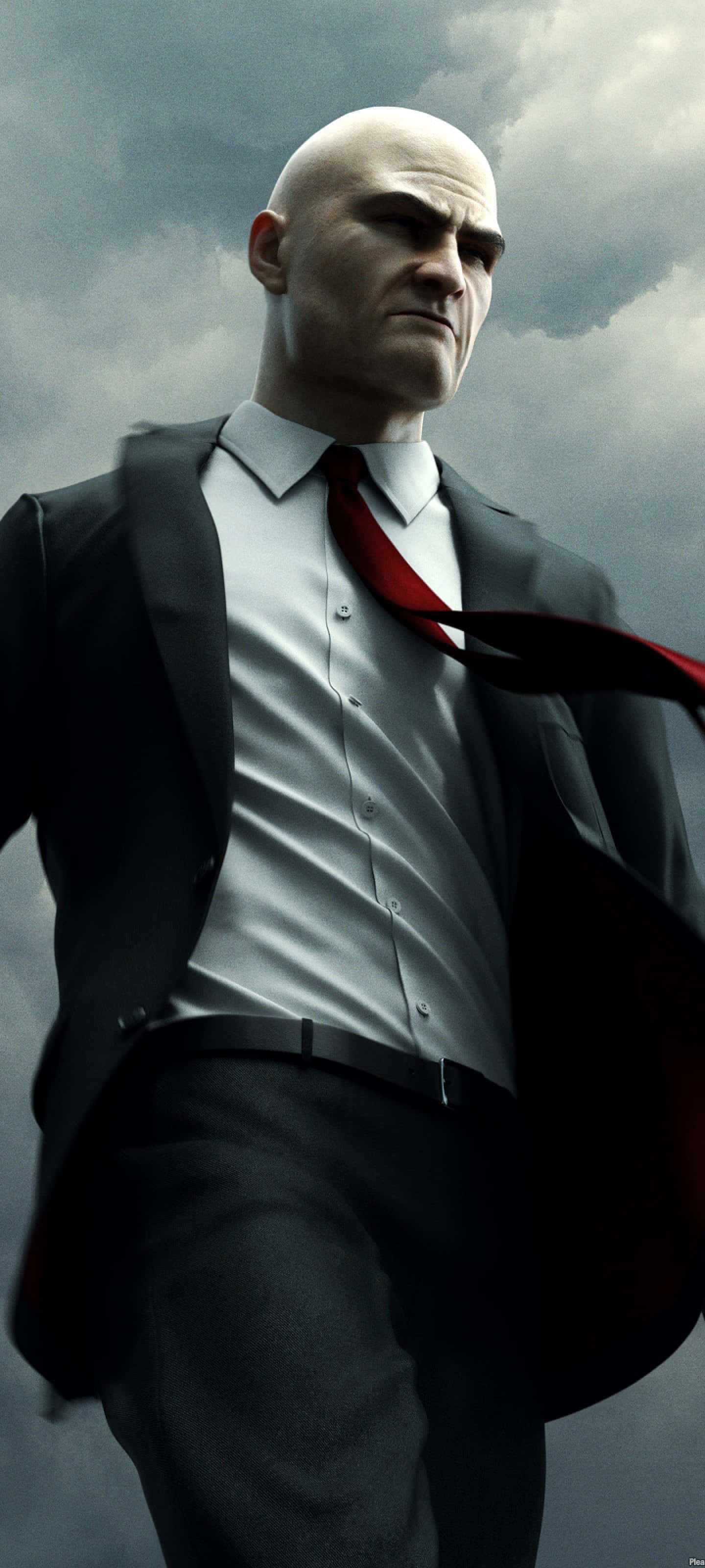 Hitman Agent 47 într-un Costum Negru Fundal