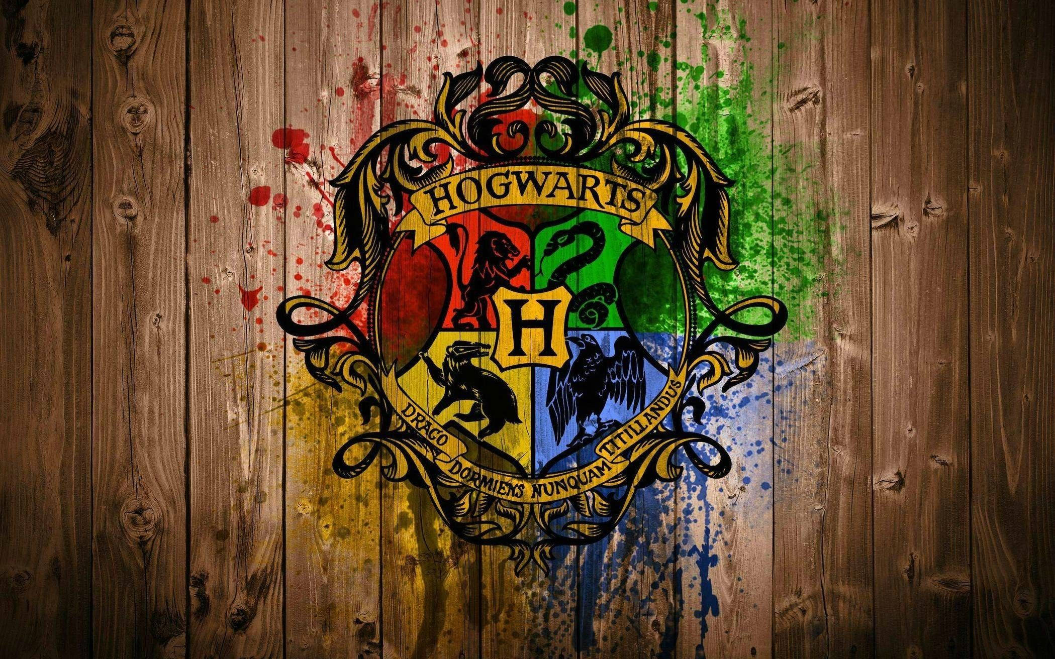 Hogwarts colorat estetic Harry Potter Fundal