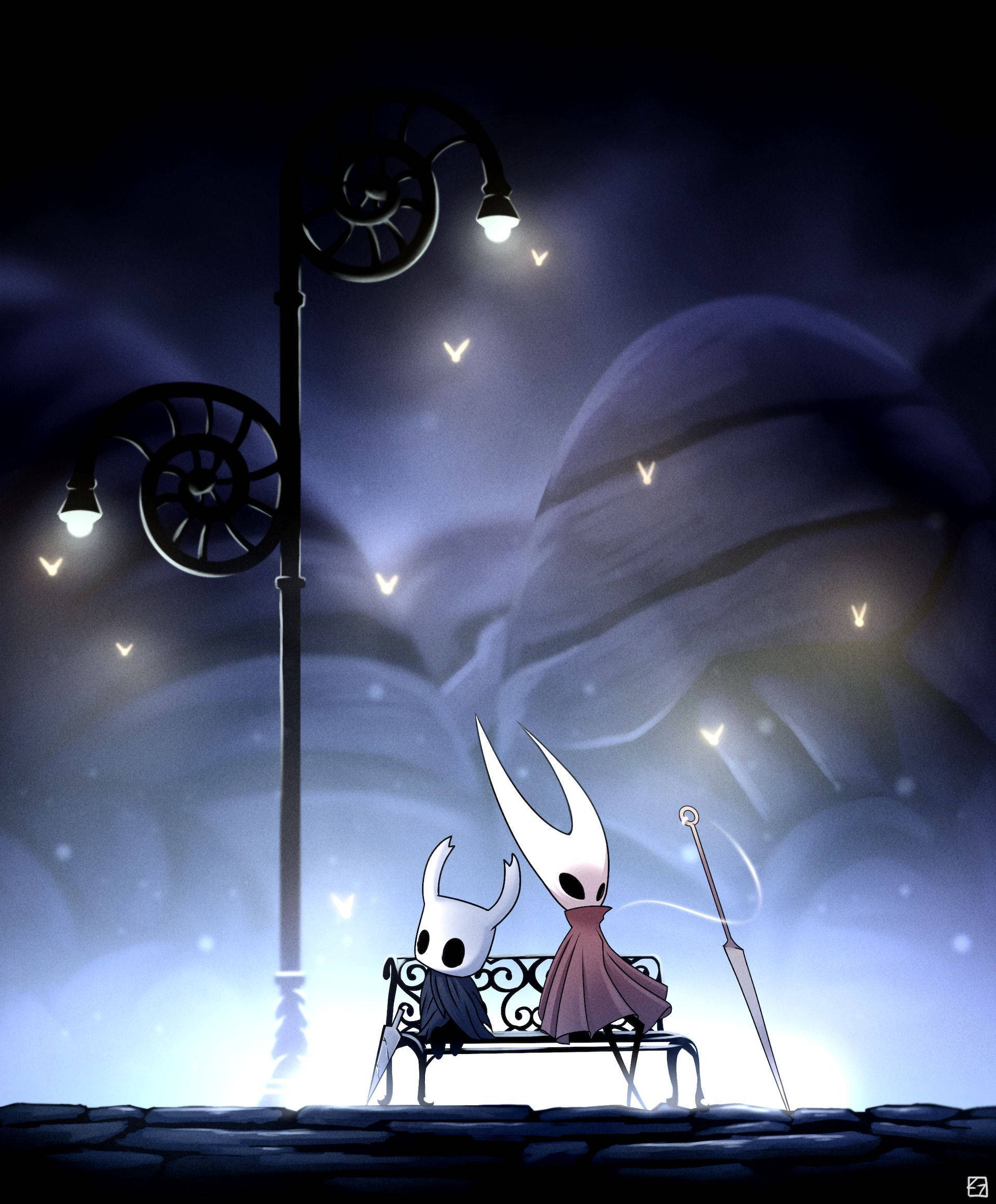 Hollow Knight și Hornet înfruntă cu Curaje Pericolele Hallownestului Fundal