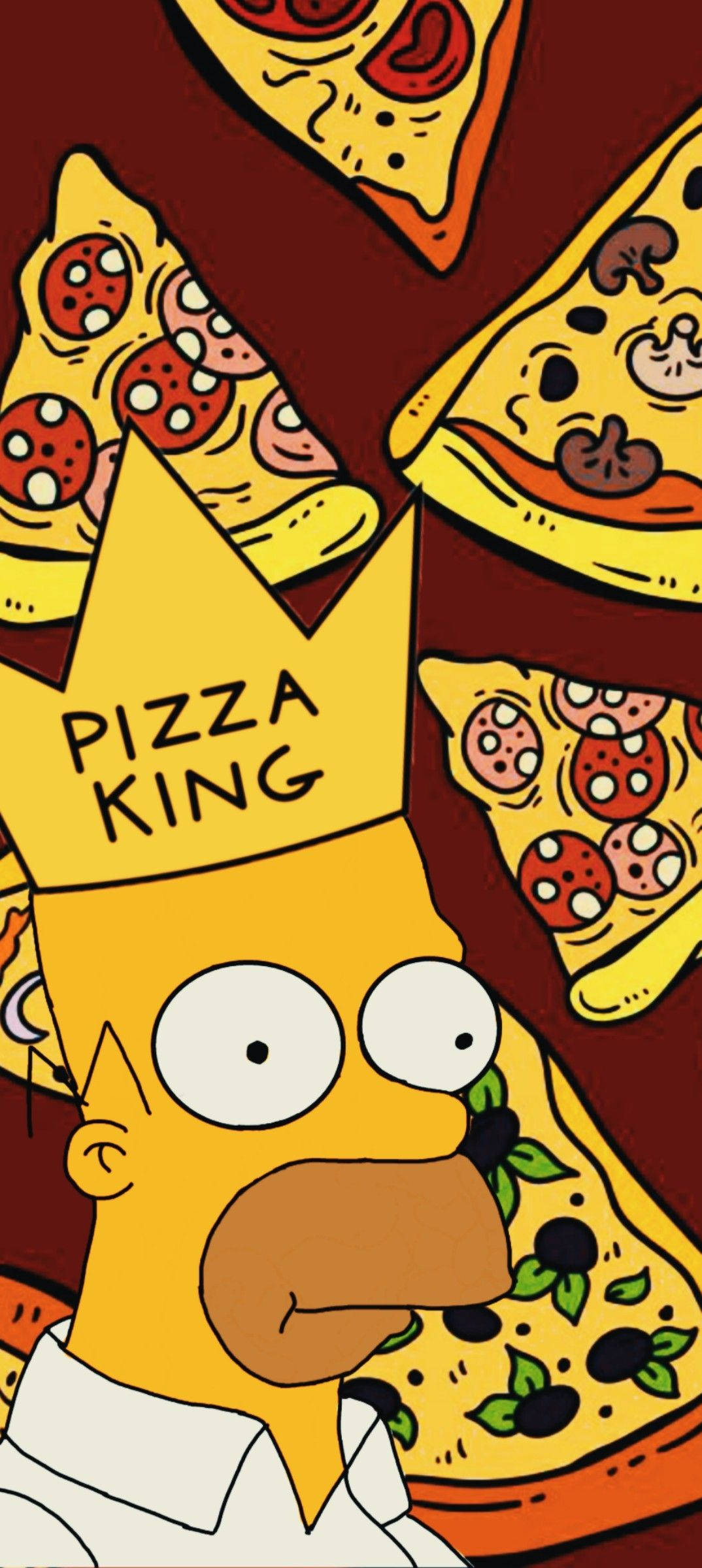 Homer Simpson Rege al Pizzei Fundal